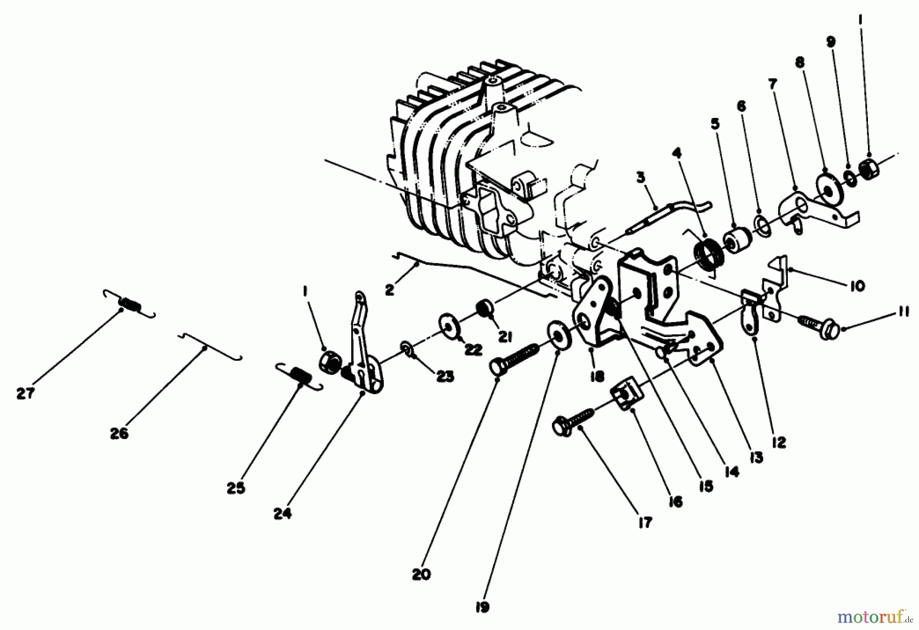  Toro Neu Mowers, Walk-Behind Seite 2 22025 - Toro Lawnmower, 1986 (6000001-6999999) GOVERNOR ASSEMBLY (MACHINE SERIAL NO. 6003641 & UP)