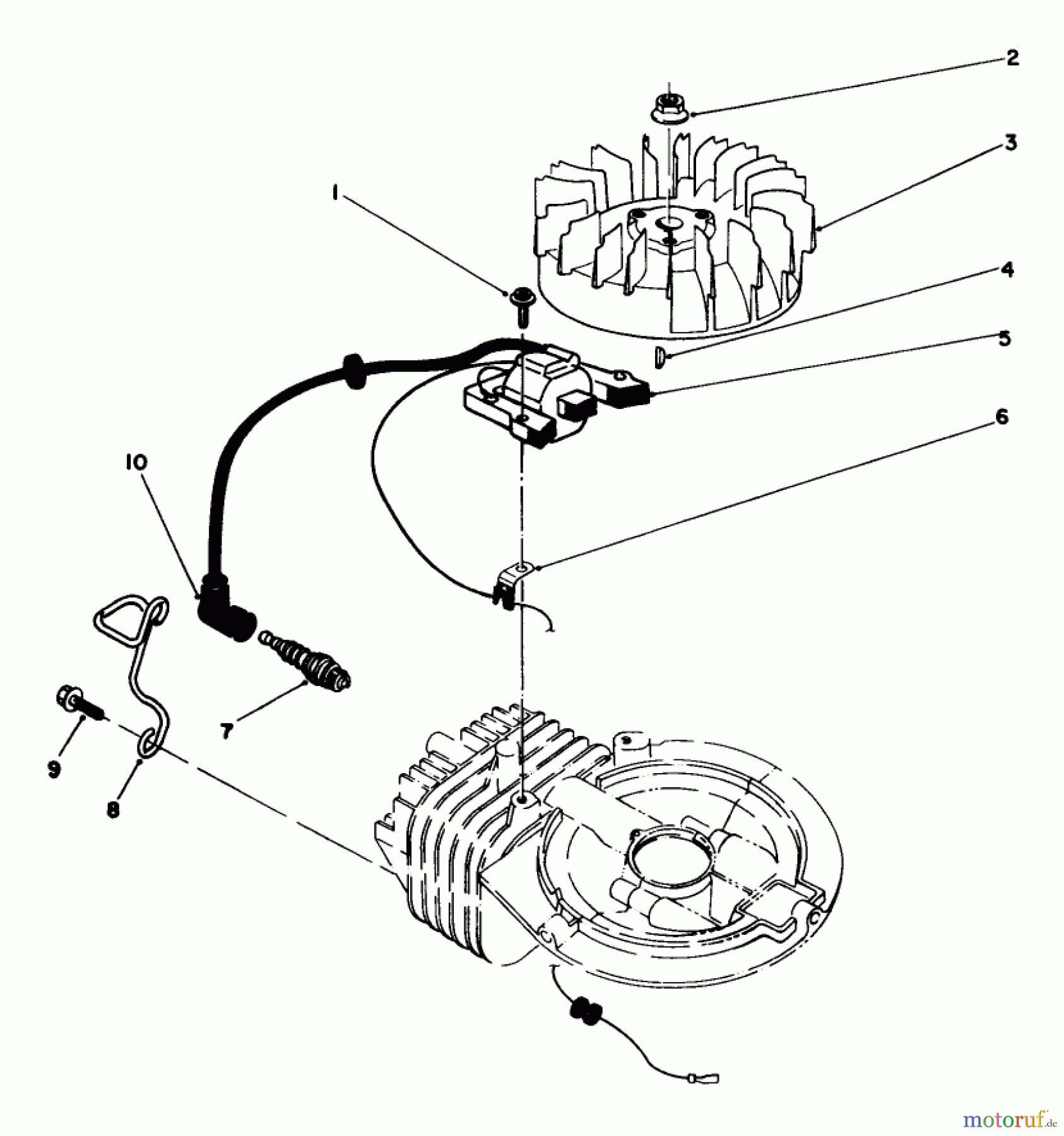  Toro Neu Mowers, Walk-Behind Seite 2 22025 - Toro Lawnmower, 1990 (0000001-0999999) IGNITION ASSEMBLY (MODEL NO. 47PK9-3)