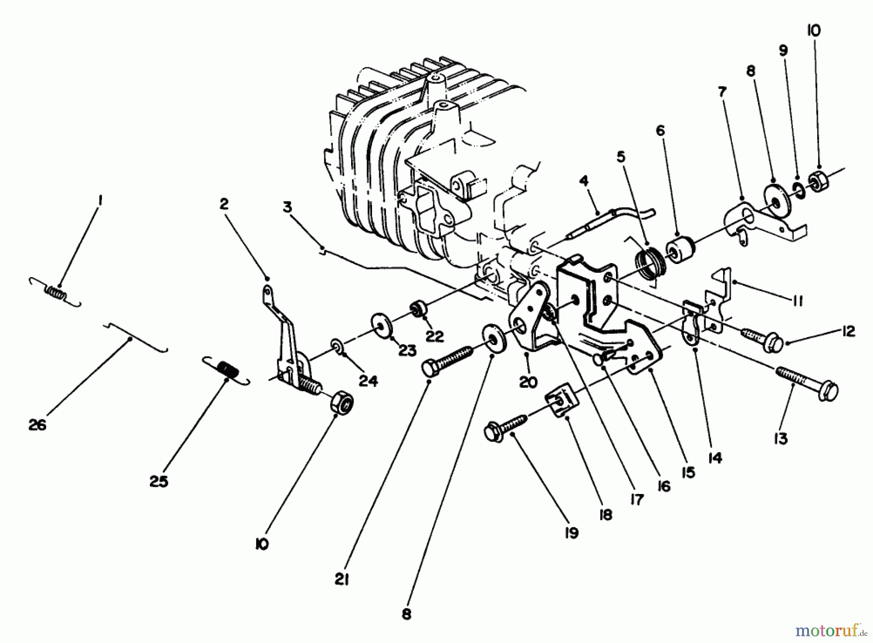  Toro Neu Mowers, Walk-Behind Seite 2 22030 - Toro Lawnmower, 1991 (1000001-1999999) GOVERNOR ASSEMBLY (MODEL NO. 47PL0-3)