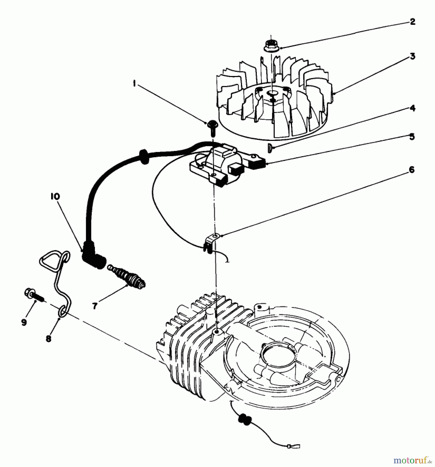  Toro Neu Mowers, Walk-Behind Seite 2 22035C - Toro Lawnmower, 1987 (7000001-7999999) FLYWHEEL AND MAGNETO ASSEMBLY (MODEL NO. 47PG6)