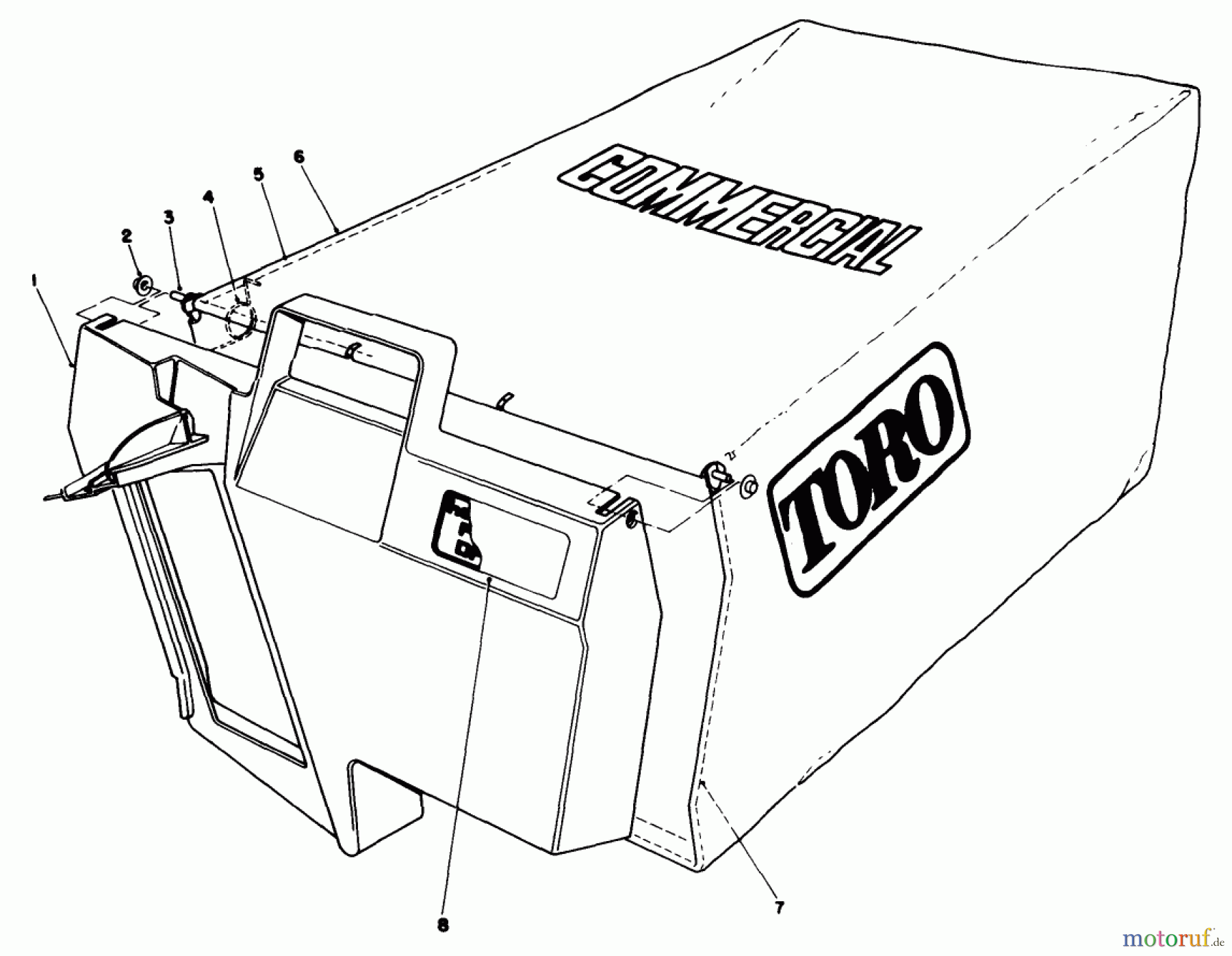 Toro Neu Mowers, Walk-Behind Seite 2 22035C - Toro Lawnmower, 1988 (8000001-8999999) GRASS BAG ASSEMBLY NO. 11-5609