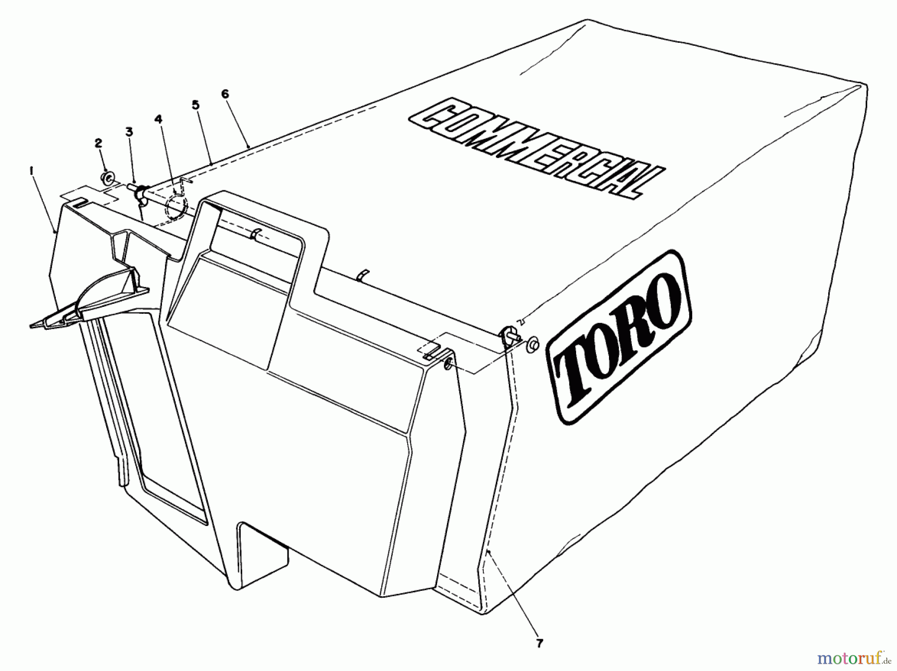  Toro Neu Mowers, Walk-Behind Seite 2 22036 - Toro Lawnmower, 1992 (2000001-2999999) GRASS BAG ASSEMBLY NO. 11-5609