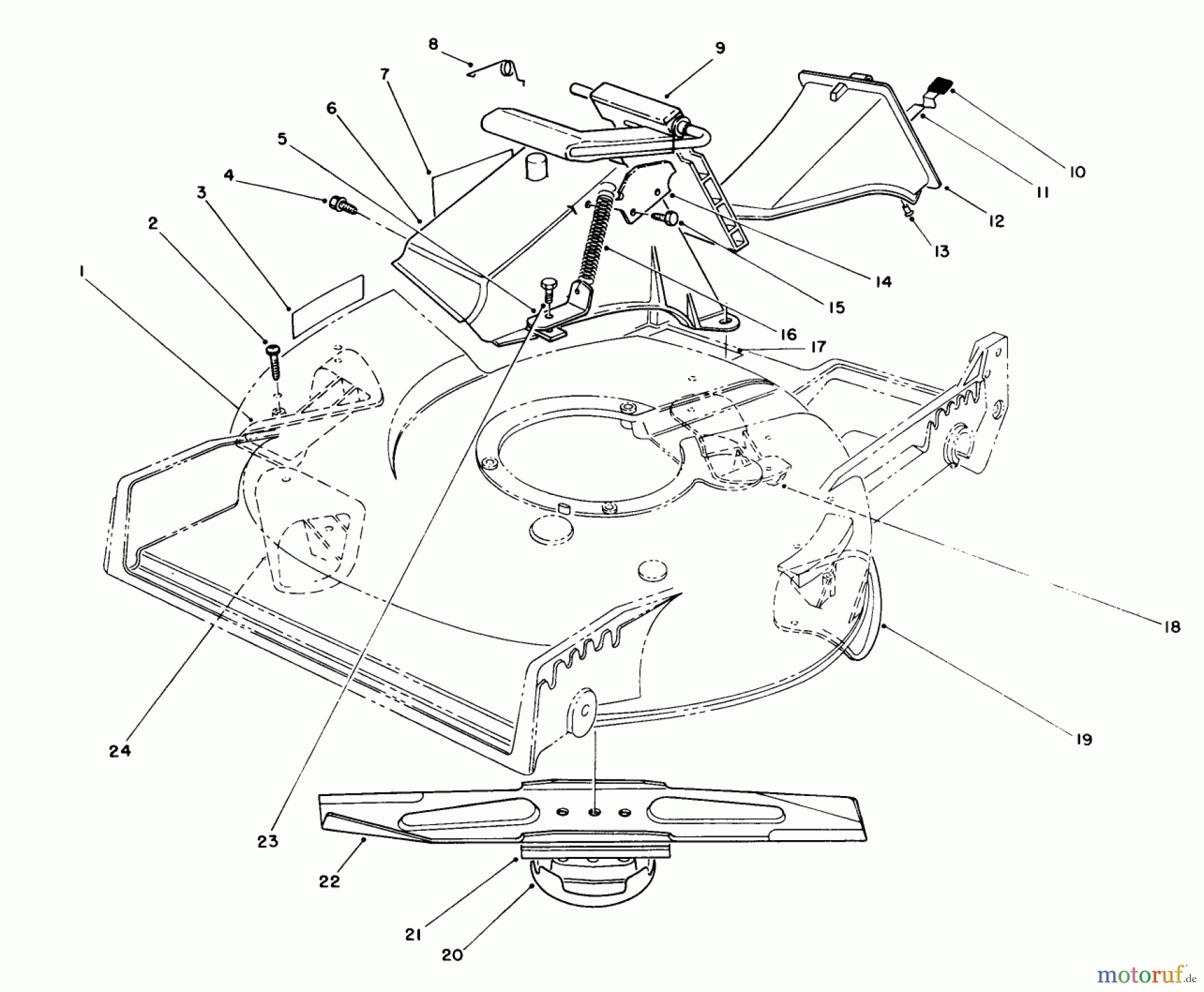  Toro Neu Mowers, Walk-Behind Seite 2 22036 - Toro Lawnmower, 1992 (2000001-2999999) RECYCLER KIT MODEL NO. 59182 (OPTIONAL)