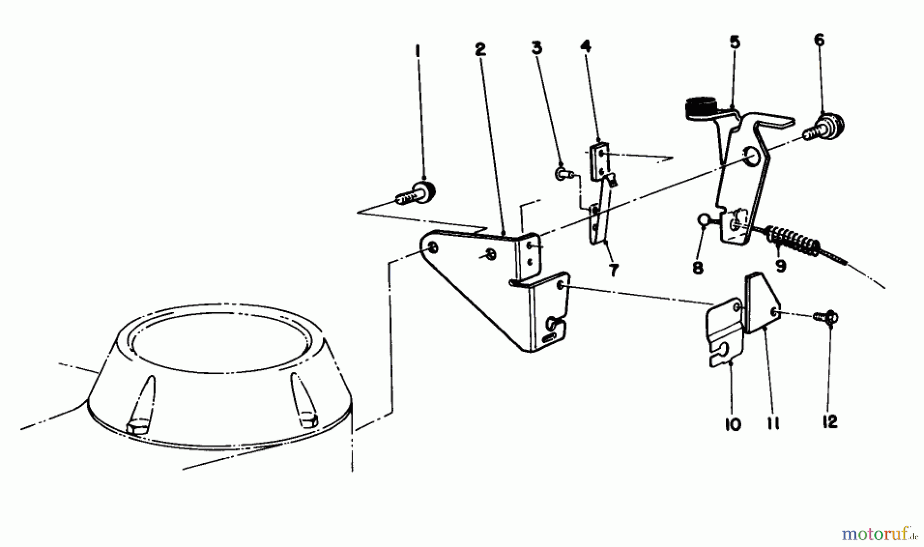  Toro Neu Mowers, Walk-Behind Seite 2 22040 - Toro Lawnmower, 1991 (1000001-1999999) BRAKE ASSEMBLY