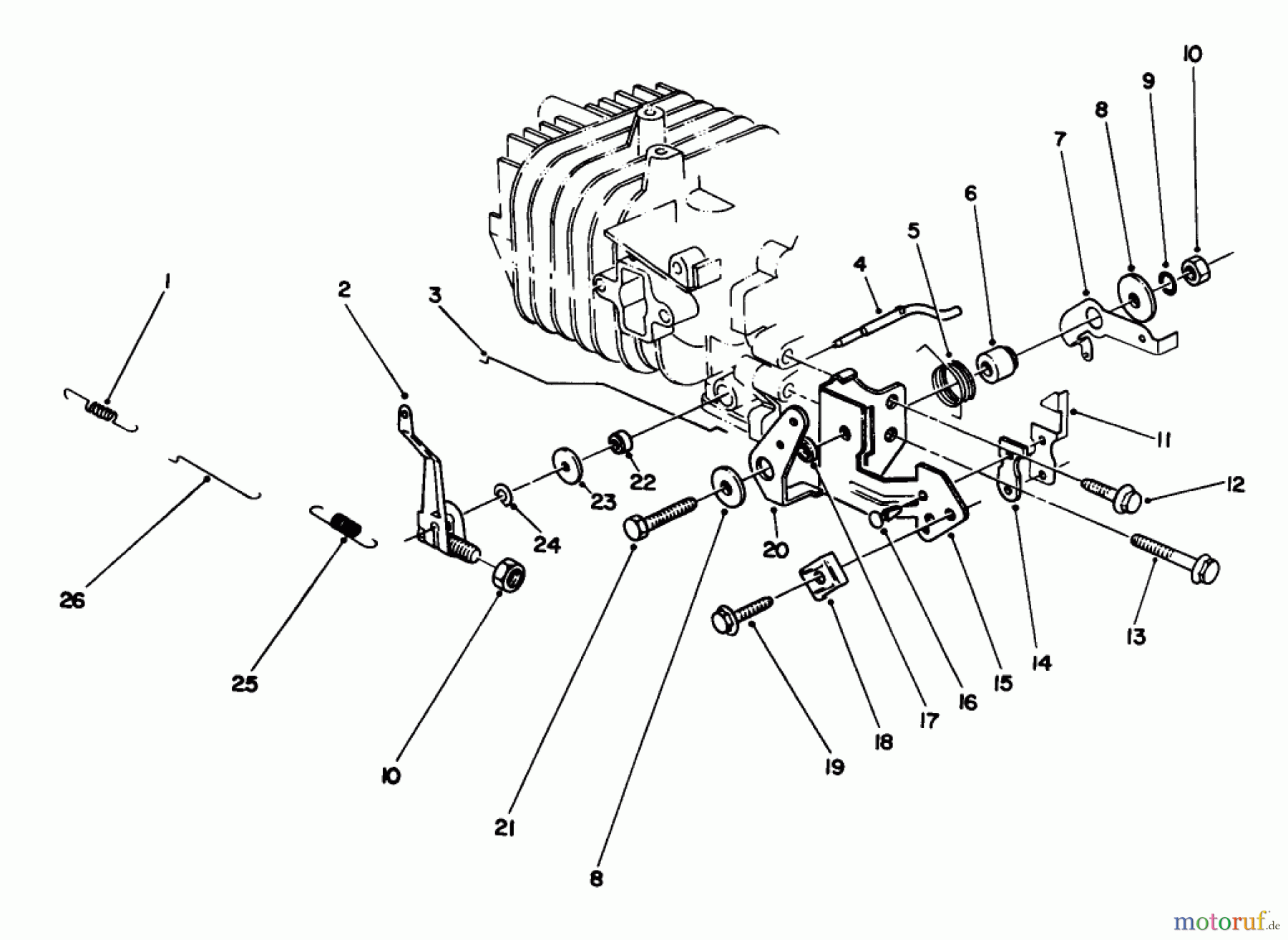  Toro Neu Mowers, Walk-Behind Seite 2 22040 - Toro Lawnmower, 1991 (1000001-1999999) GOVERNOR ASSEMBLY (MODEL NO. 47PL0-3)