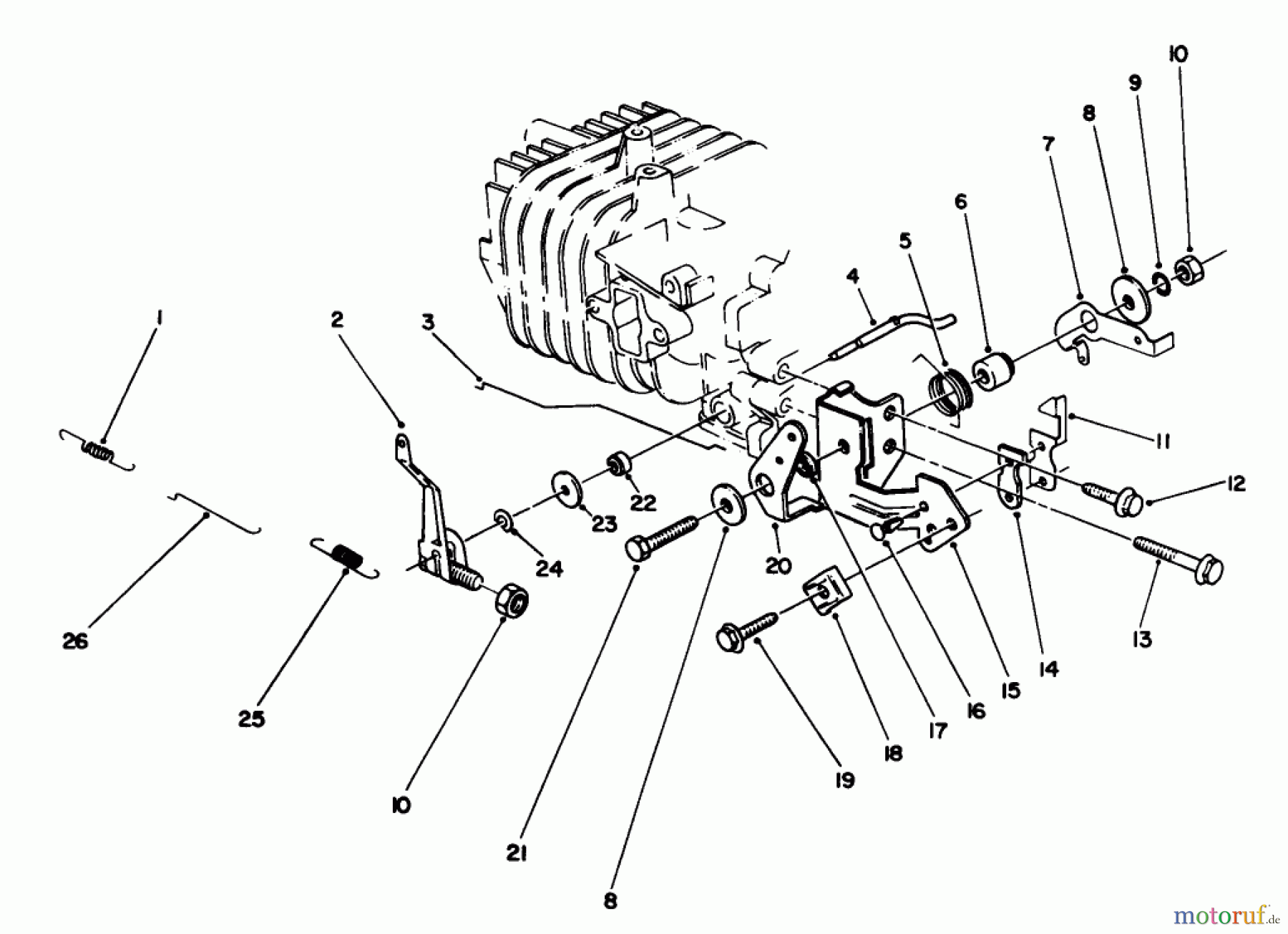  Toro Neu Mowers, Walk-Behind Seite 2 22685 - Toro Lawnmower, 1991 (1000001-1999999) GOVERNOR ASSEMBLY (MODEL NO. 47PL0-3)