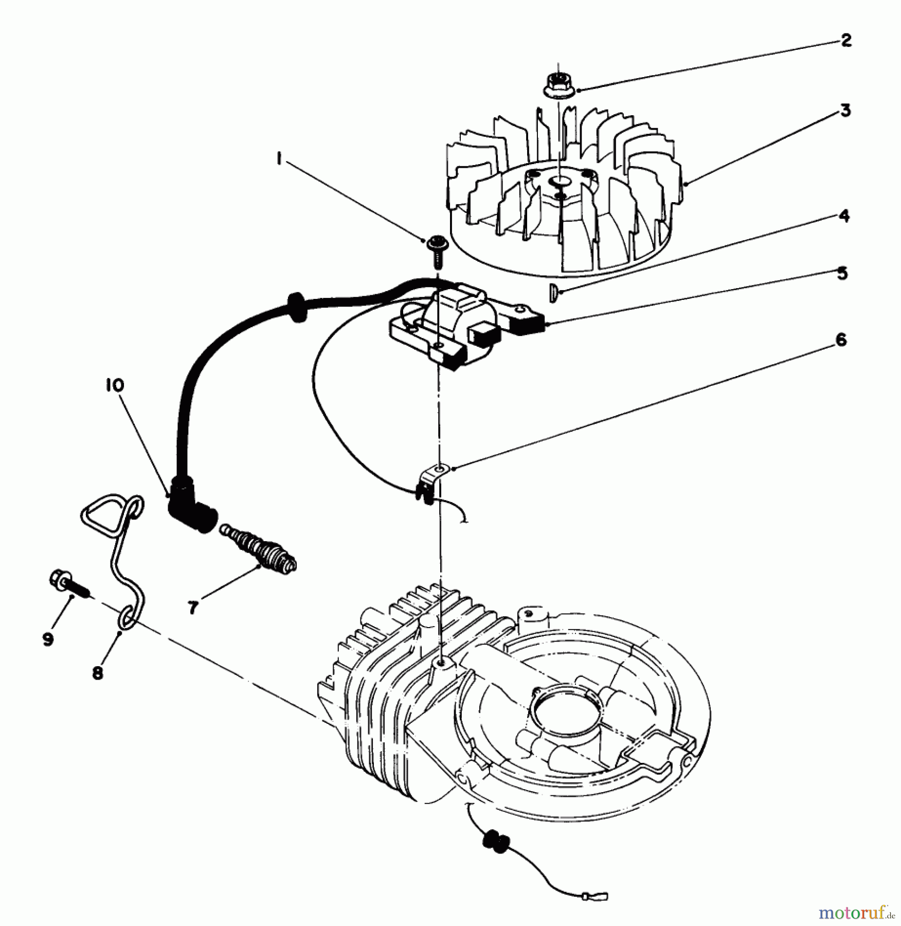 Toro Neu Mowers, Walk-Behind Seite 2 22042 - Toro Lawnmower, 1991 (1000001-1999999) IGNITION ASSEMBLY (MODEL NO. 47PL0-3)