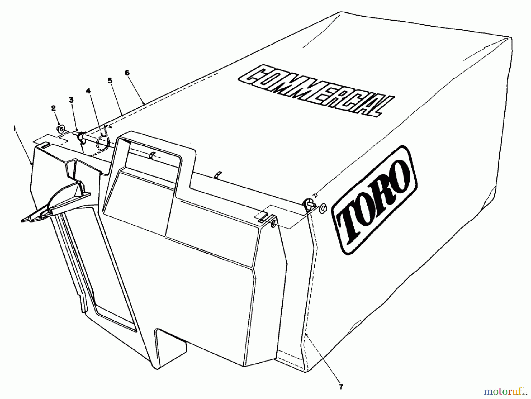  Toro Neu Mowers, Walk-Behind Seite 2 22043 - Toro Lawnmower, 1992 (2000001-2999999) GRASS BAG ASSEMBLY NO. 11-5609