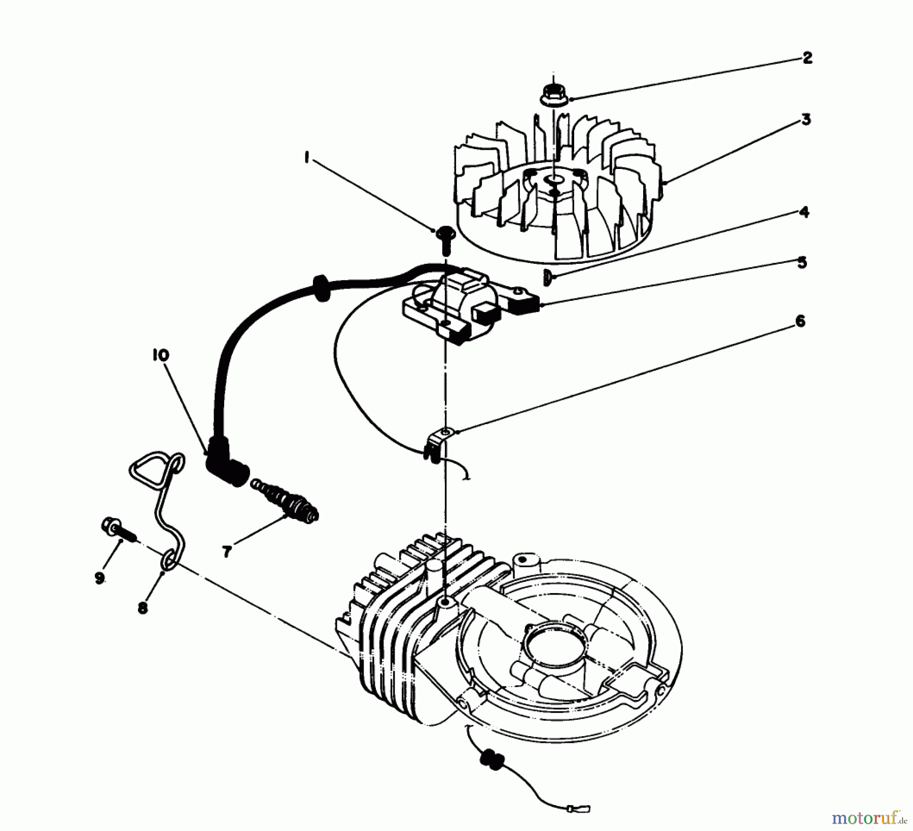 Toro Neu Mowers, Walk-Behind Seite 2 22043 - Toro Lawnmower, 1993 (3900965-3999999) IGNITION ASSEMBLY (MODEL NO. 47PN2-7)