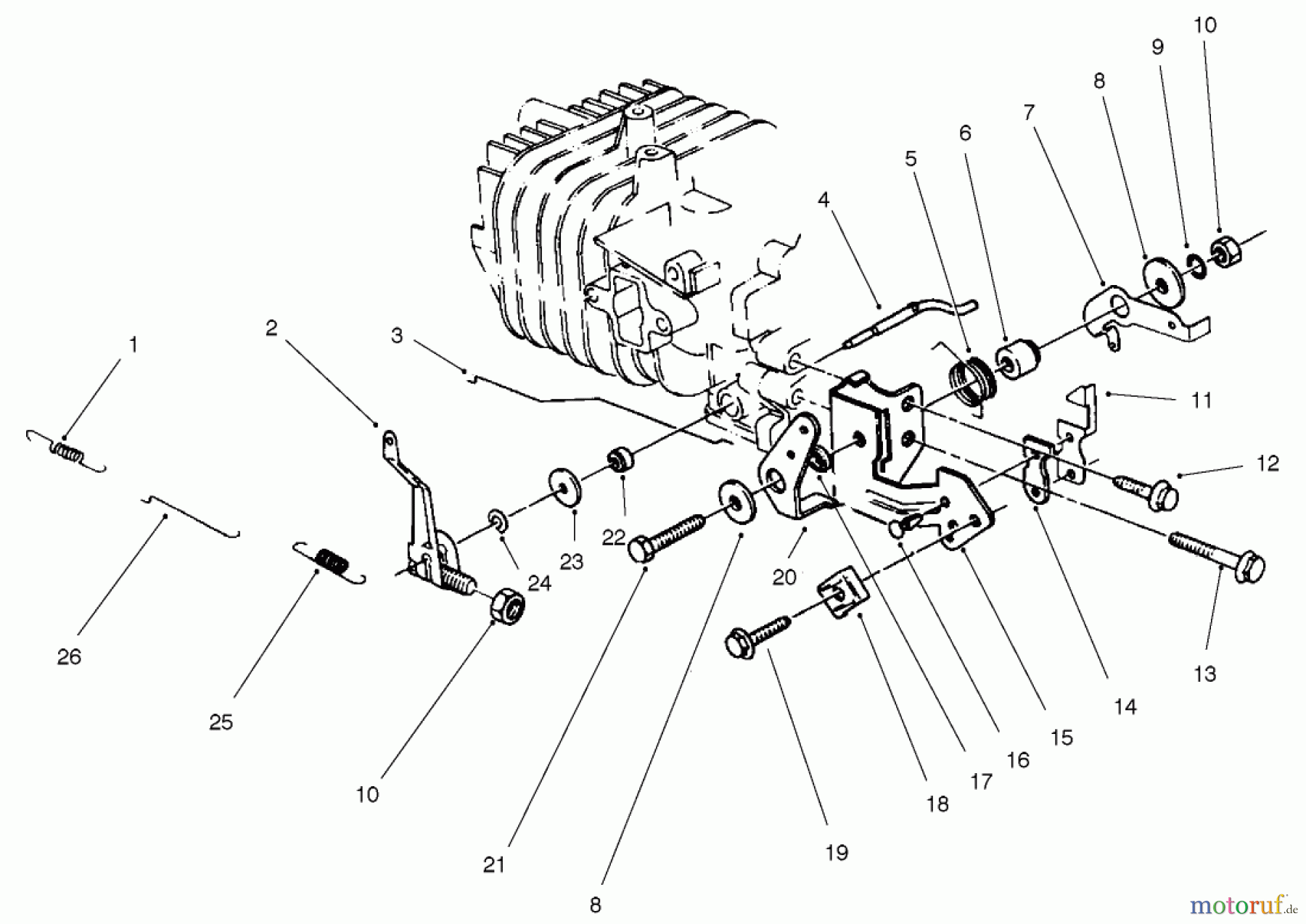  Toro Neu Mowers, Walk-Behind Seite 2 22043 - Toro Recycler Mower, 2001 (210000001-210999999) GOVERNOR ASSEMBLY