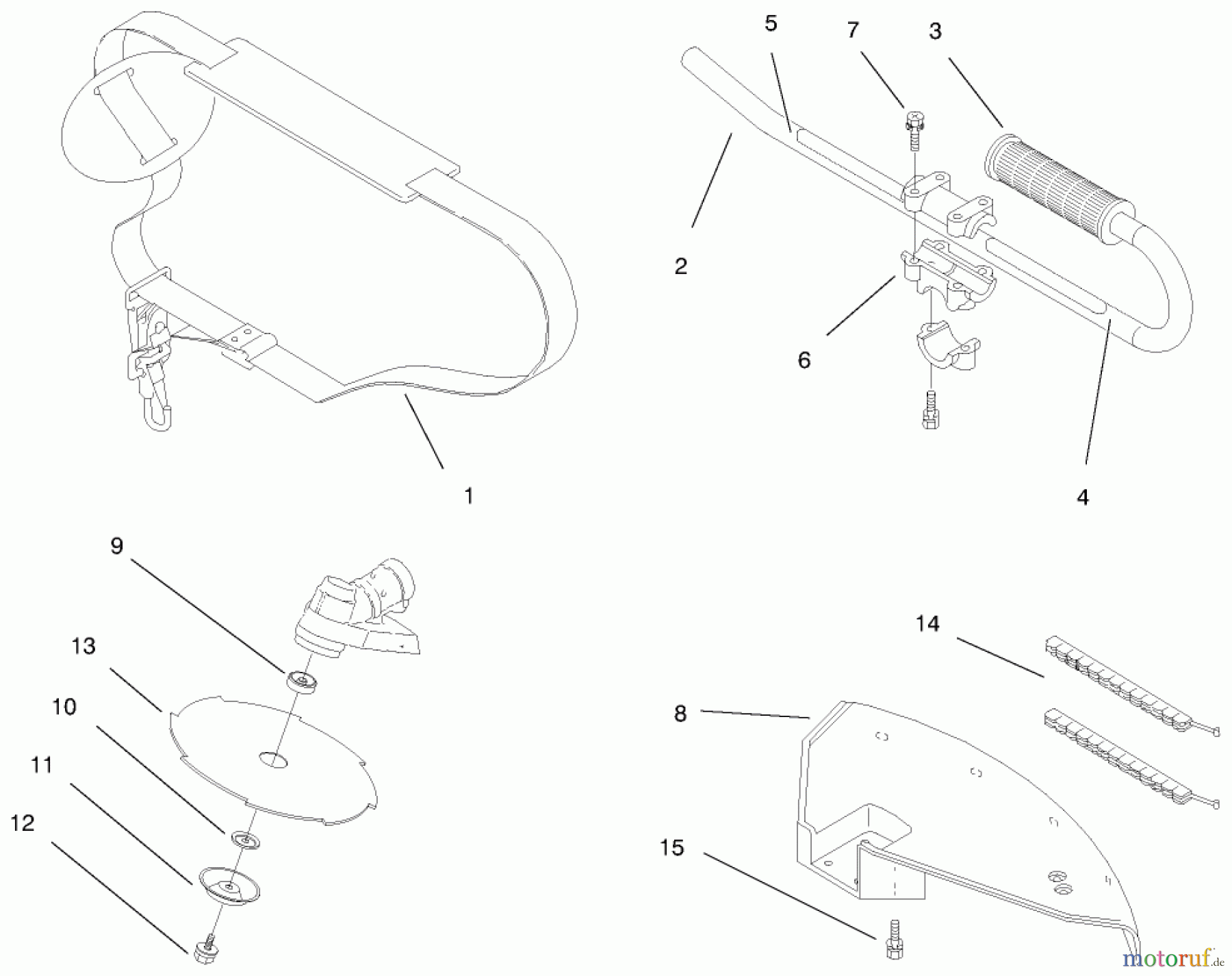  Toro Neu Accessories, Trimmer 53050 - Toro Brush Cutter Conversion Kit, for 53002, 53003 BRUSHCUTTER ACCESSORY KIT