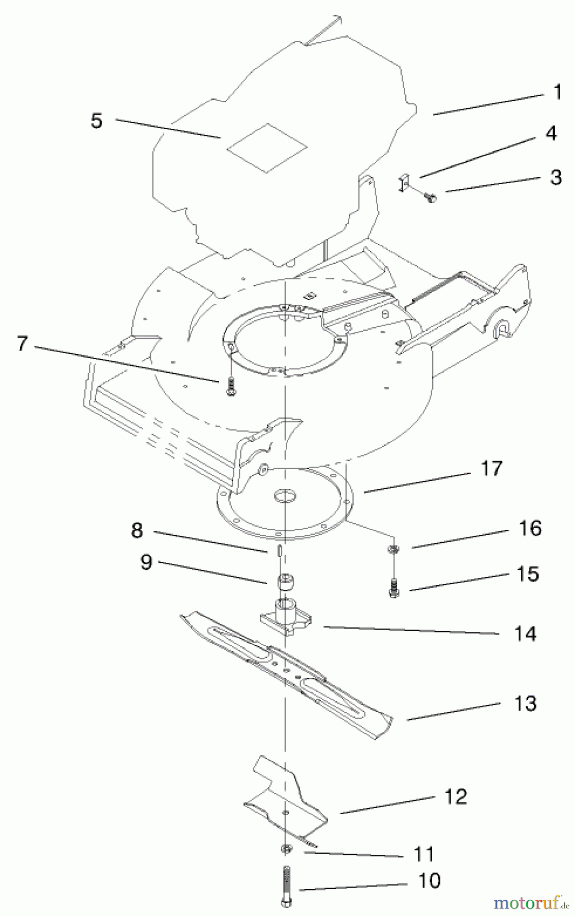  Toro Neu Mowers, Walk-Behind Seite 2 22170 - Toro Recycler Mower, 1999 (9900001-9999999) ENGINE & BLADE ASSEMBLY