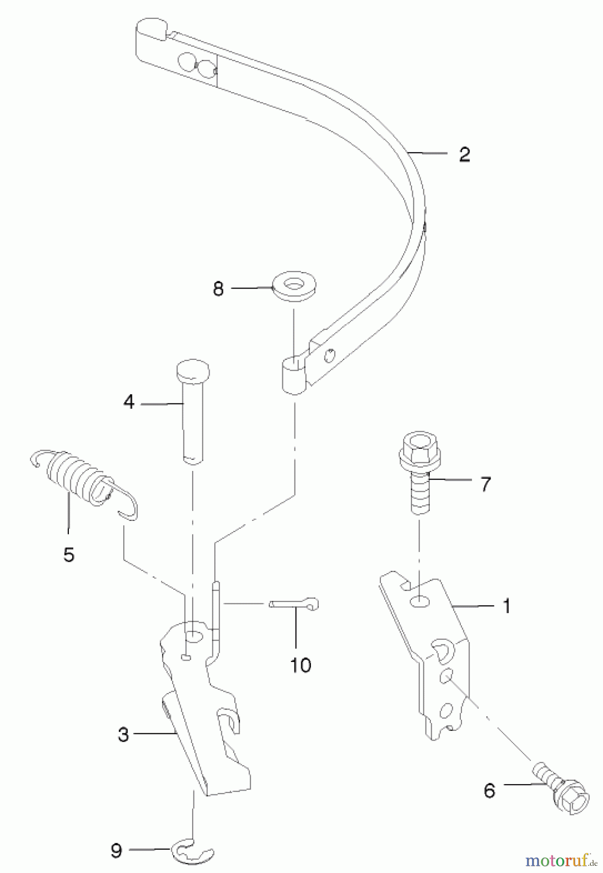  Toro Neu Mowers, Walk-Behind Seite 2 22170 - Toro Recycler Mower, 2003 (230000001-230999999) BRAKE BAND ASSEMBLY