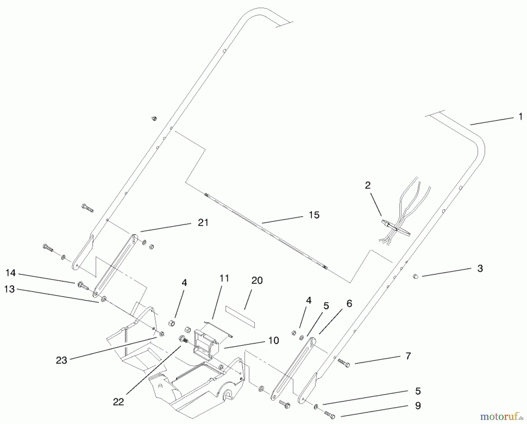 Toro Neu Mowers, Walk-Behind Seite 2 22172 - Toro Recycler Mower, 1999 (9900001-9999999) HANDLE ASSEMBLY