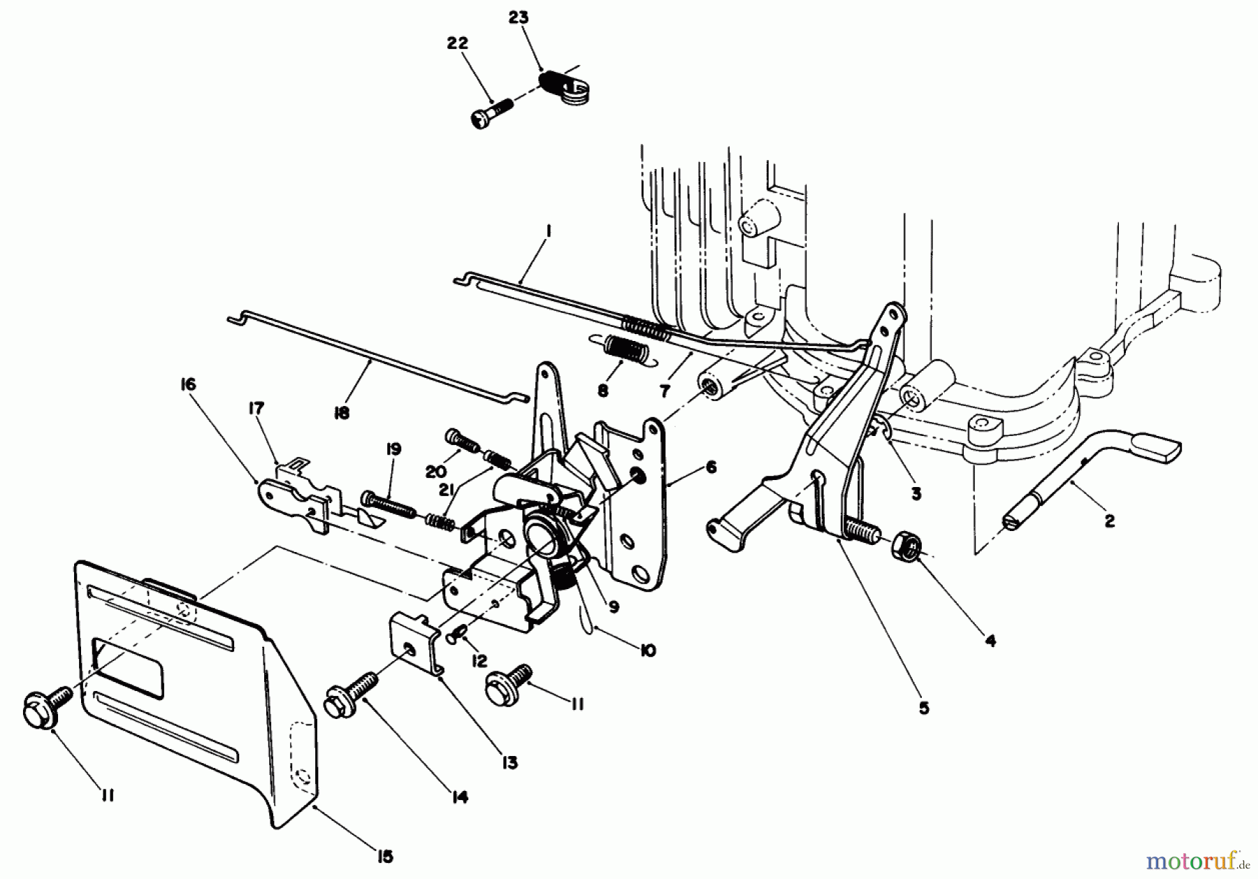  Toro Neu Mowers, Walk-Behind Seite 2 26621B - Toro Lawnmower, 1991 (1000001-1999999) GOVERNOR ASSEMBLY (ENGINE MODEL NO. VML0-2)