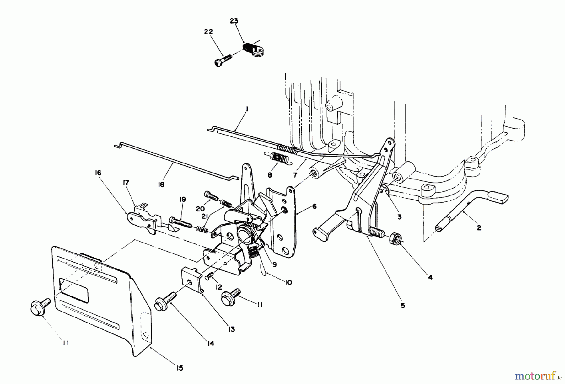  Toro Neu Mowers, Walk-Behind Seite 2 26623 - Toro Lawnmower, 1991 (0000001-0999999) GOVERNOR ASSEMBLY (ENGINE MODEL NO. VML0-2)