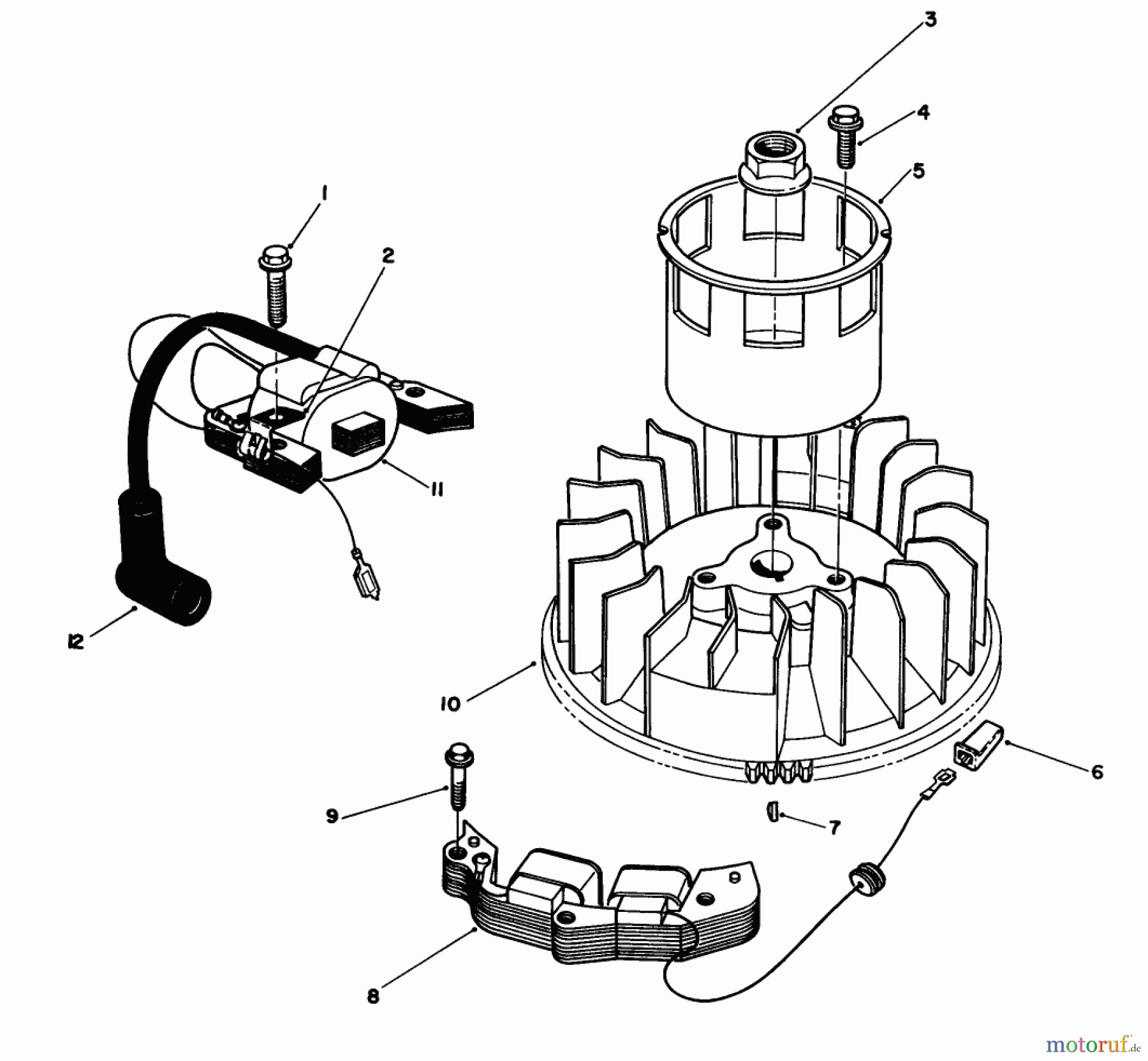  Toro Neu Mowers, Walk-Behind Seite 2 26625BG - Toro Lawnmower, 1992 (2000001-2999999) MAGNETO & FLYWHEEL ASSEMBLY (ENGINE NO. VMM1-5)