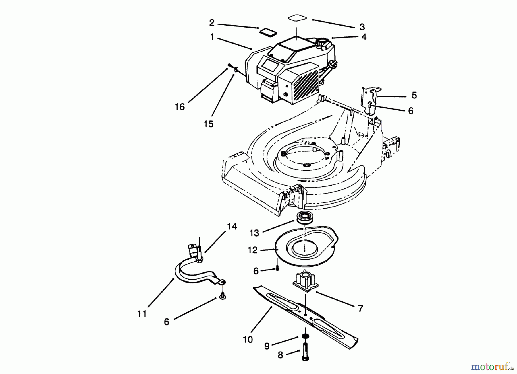  Toro Neu Mowers, Walk-Behind Seite 2 26630B - Toro Lawnmower, 1994 (4900001-4999999) ENGINE ASSEMBLY