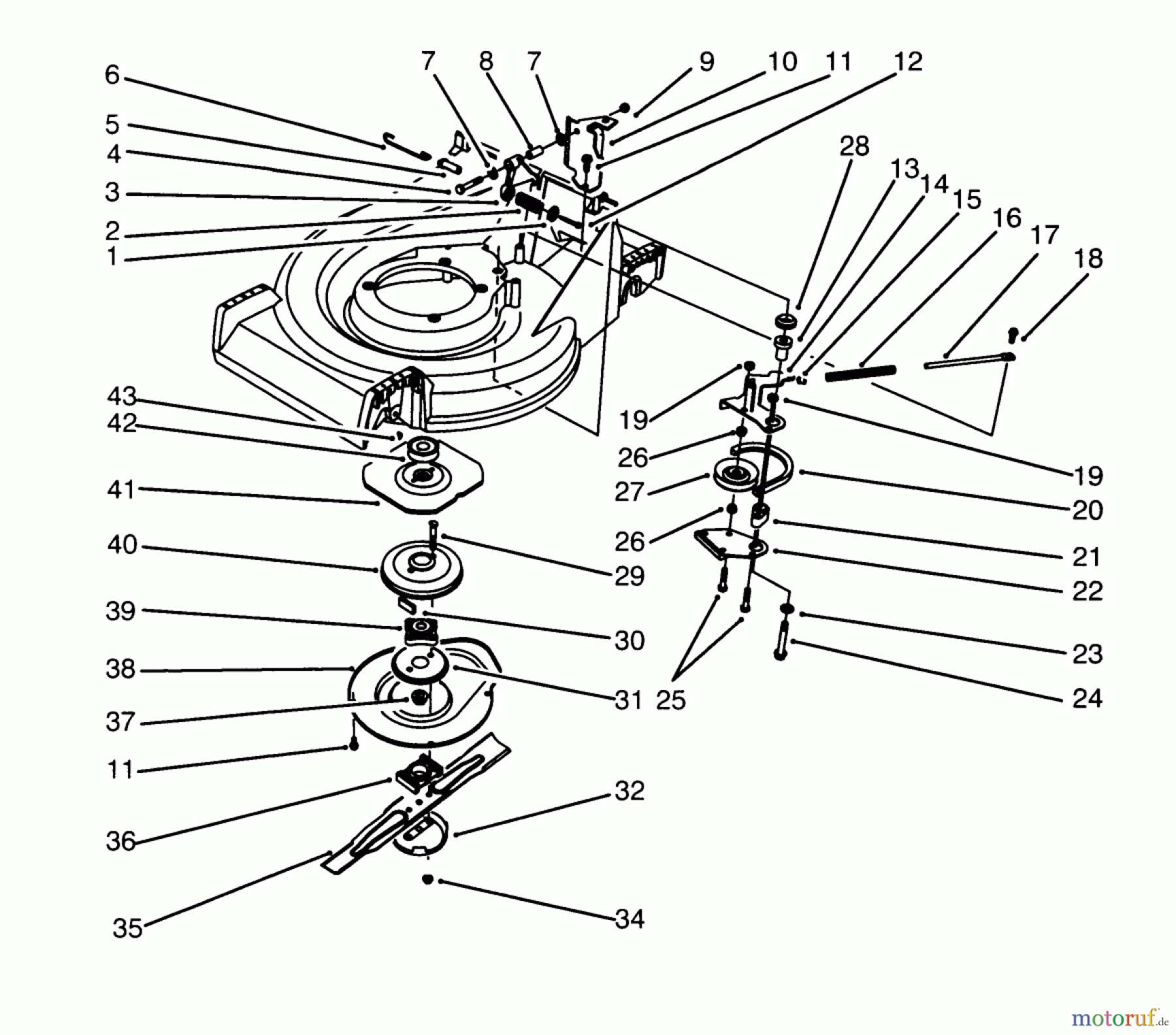 Toro Neu Mowers, Walk-Behind Seite 2 26631BC - Toro Lawnmower, 1995 (5900001-5999999) BLADE BRAKE CLUTCH ASSEMBLY