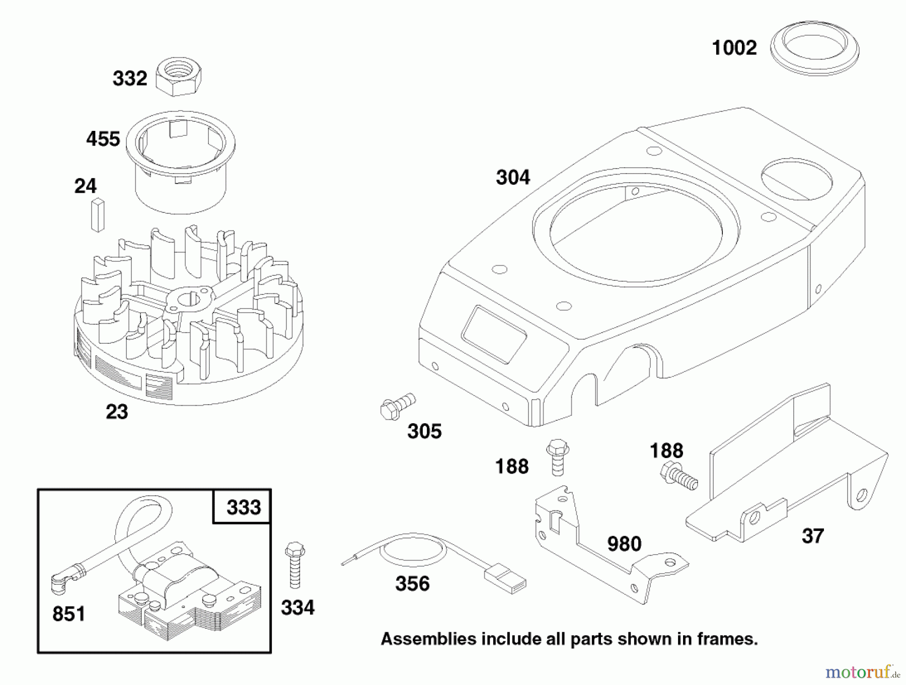 Toro Neu Mowers, Walk-Behind Seite 2 26633B - Toro Lawnmower, 1996 (6900001-6999999) ENGINE GTS 150 #7