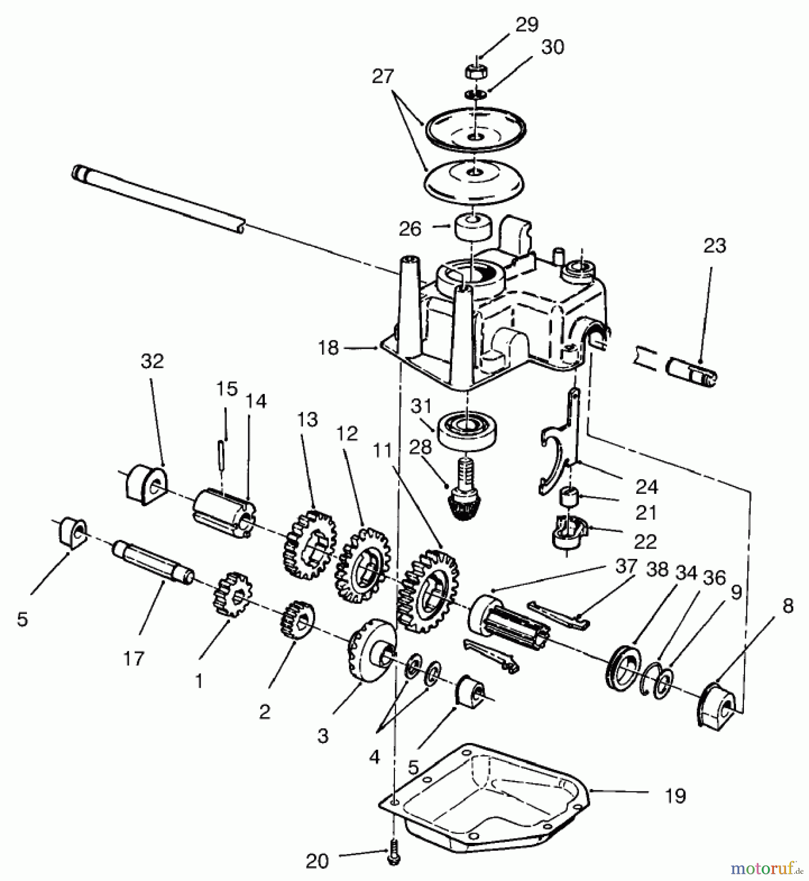  Toro Neu Mowers, Walk-Behind Seite 2 26637 - Toro Lawnmower, 1999 (9900001-9999999) GEAR CASE ASSEMBLY NO. 62-6673