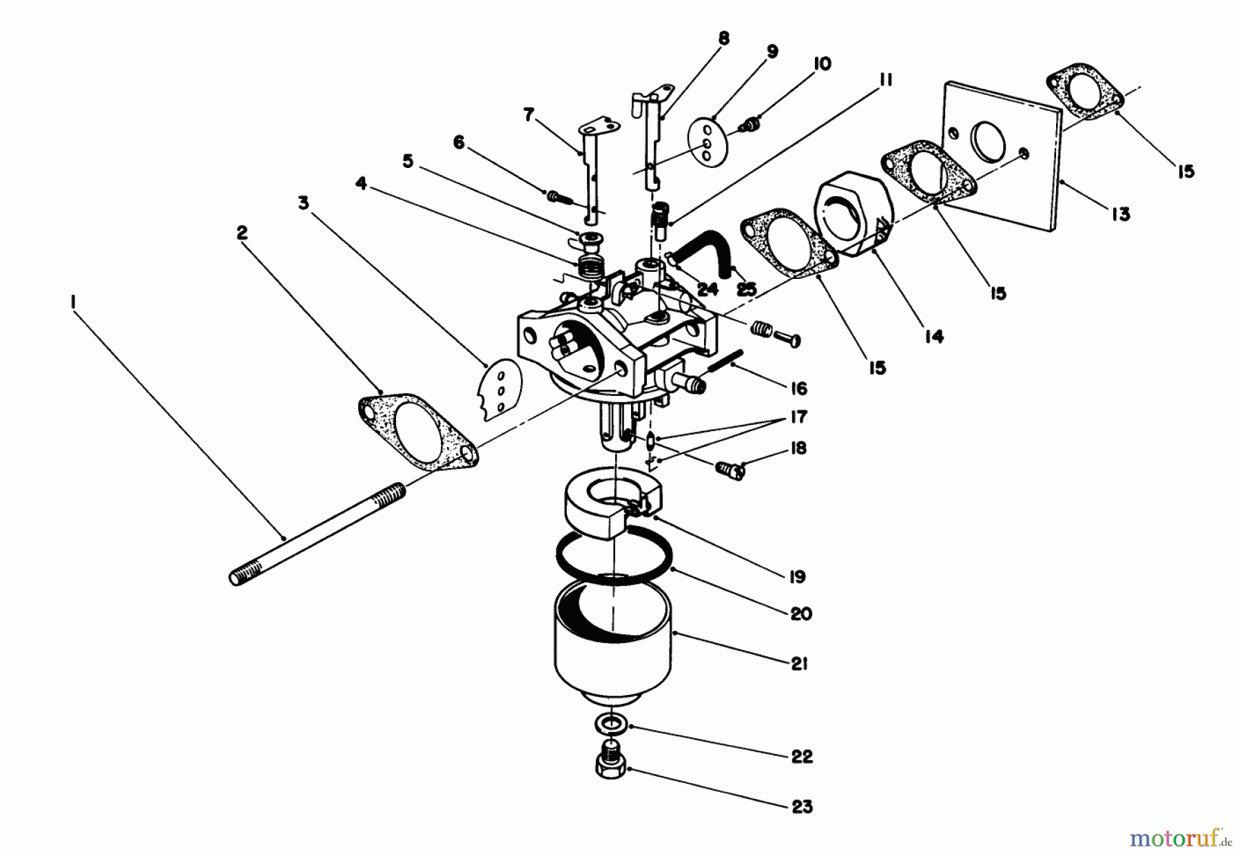  Toro Neu Mowers, Walk-Behind Seite 2 26640B - Toro Lawnmower, 1994 (4900001-4999999) CARBURETOR ASSEMBLY (MODEL NO. 47PP3-6)