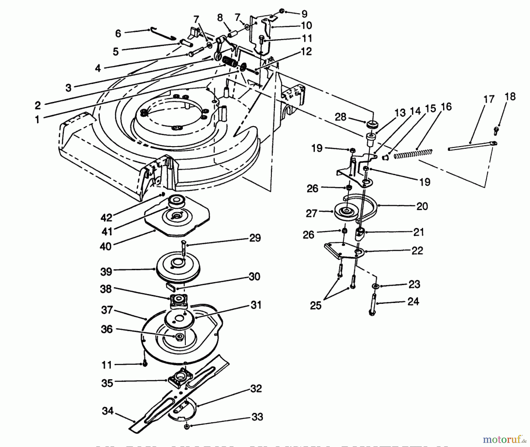  Toro Neu Mowers, Walk-Behind Seite 2 26642 - Toro Lawnmower, 1989 (9000001-9999999) BLADE BRAKE CLUTCH ASSEMBLY