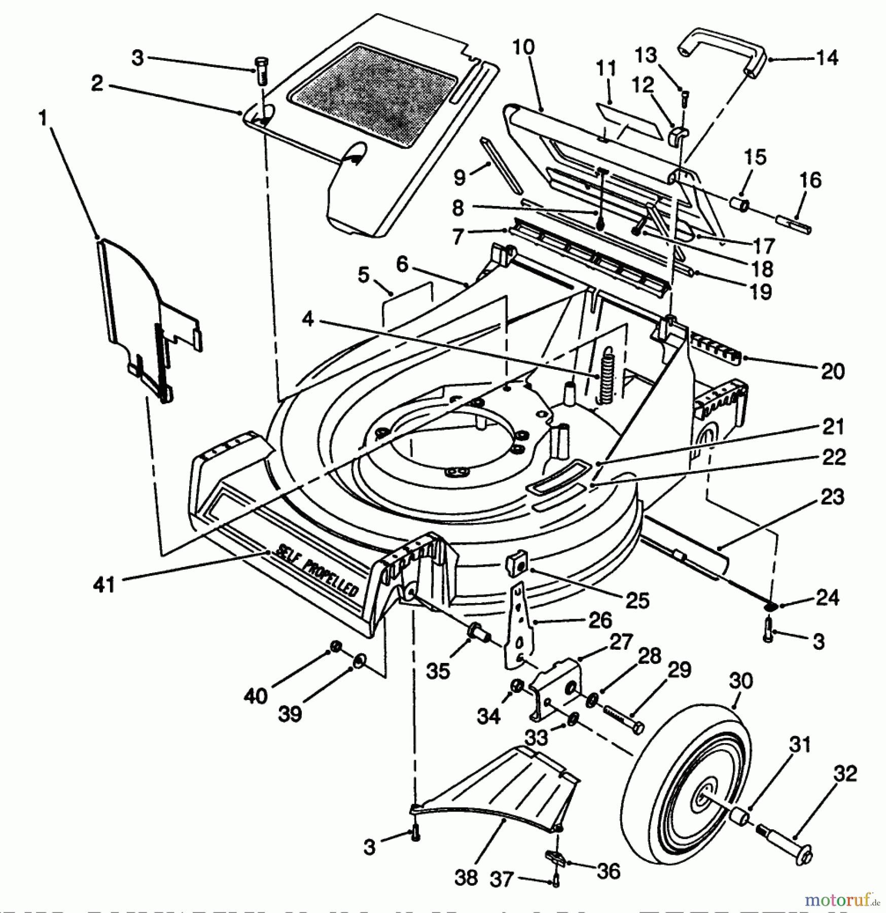  Toro Neu Mowers, Walk-Behind Seite 2 26642 - Toro Lawnmower, 1989 (9000001-9999999) HOUSING ASSEMBLY #2