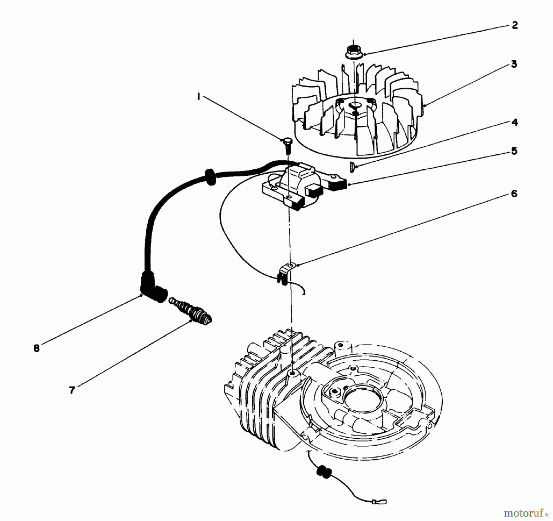  Toro Neu Mowers, Walk-Behind Seite 2 26682 - Toro Lawnmower, 1989 (9000001-9999999) FLYWHEEL & MAGNETO ASSEMBLY (ENGINE NO. 47PJ8)