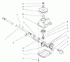 Toro 26683 - Lawnmower, 1990 (0000001-0999999) Ersatzteile GEAR CASE ASSEMBLY