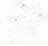 Toro 446F (R48) - R48 Recycling Mower, 2010 (310000001-310999999) Ersatzteile LOWER HANDLE ASSEMBLY