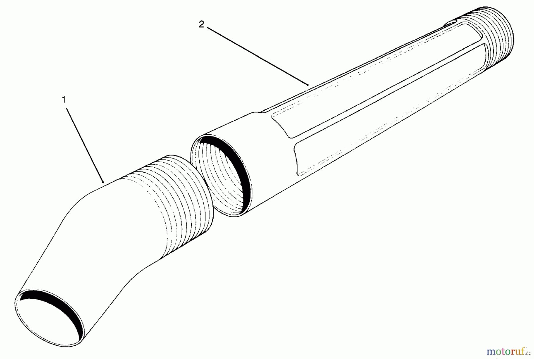 Toro Neu Blowers/Vacuums/Chippers/Shredders 51577 (850) - Toro 850 Super Blower/Vac, 1993 (39000001-39999999) BLOWER TUBE ASSEMBLY
