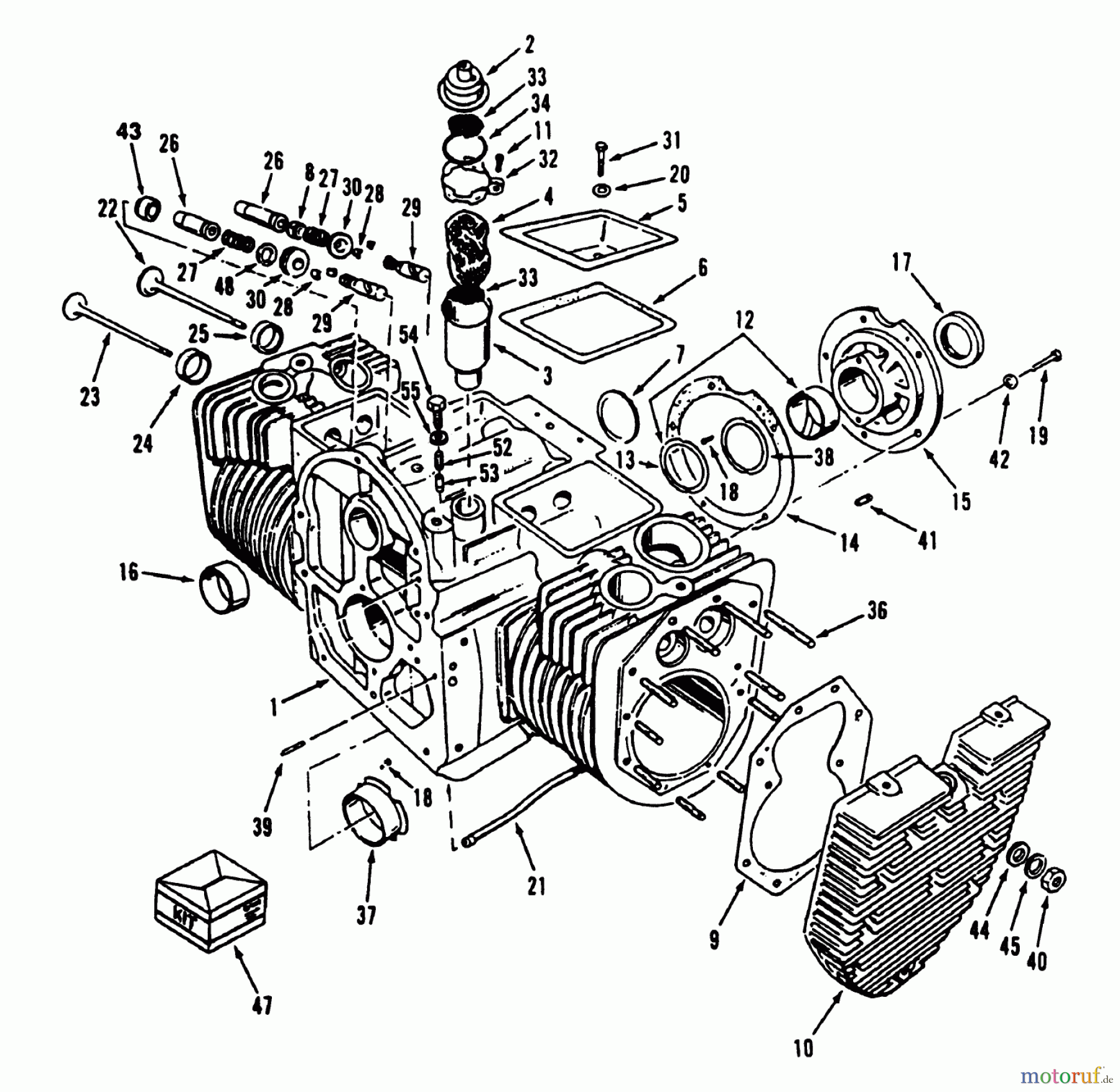  Toro Neu Mowers, Zero-Turn 74140 (724-Z) - Toro 724-Z Tractor, 1993 (39000001-39999999) ENGINE CYLINDER BLOCK P224 G SPEC. E