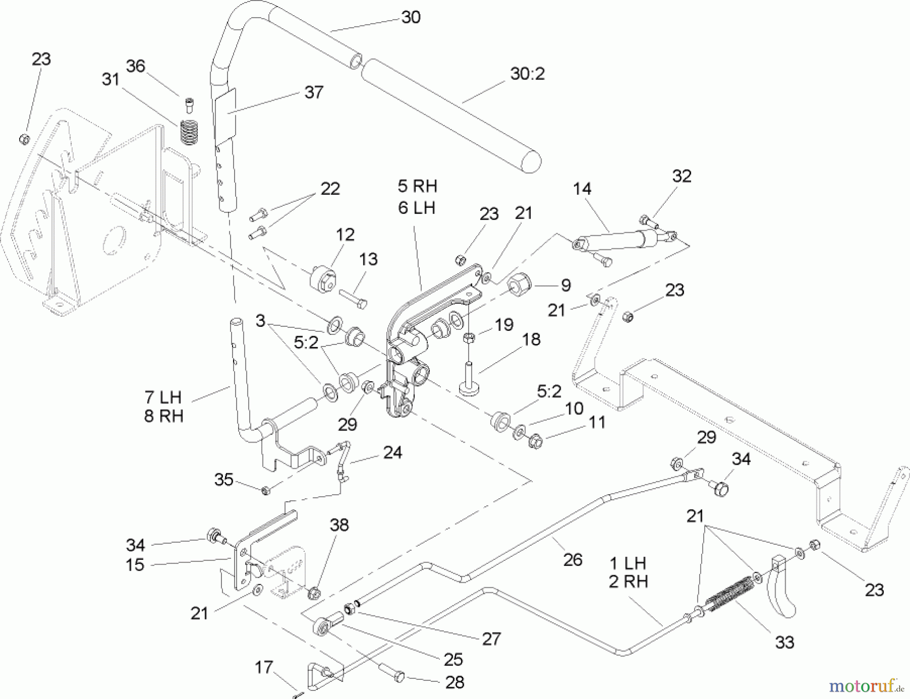  Toro Neu Mowers, Zero-Turn 74301 (14-38Z) - Toro 14-38Z TimeCutter Z Riding Mower, 2004 (240000001-240000893) CONTROL ASSEMBLY