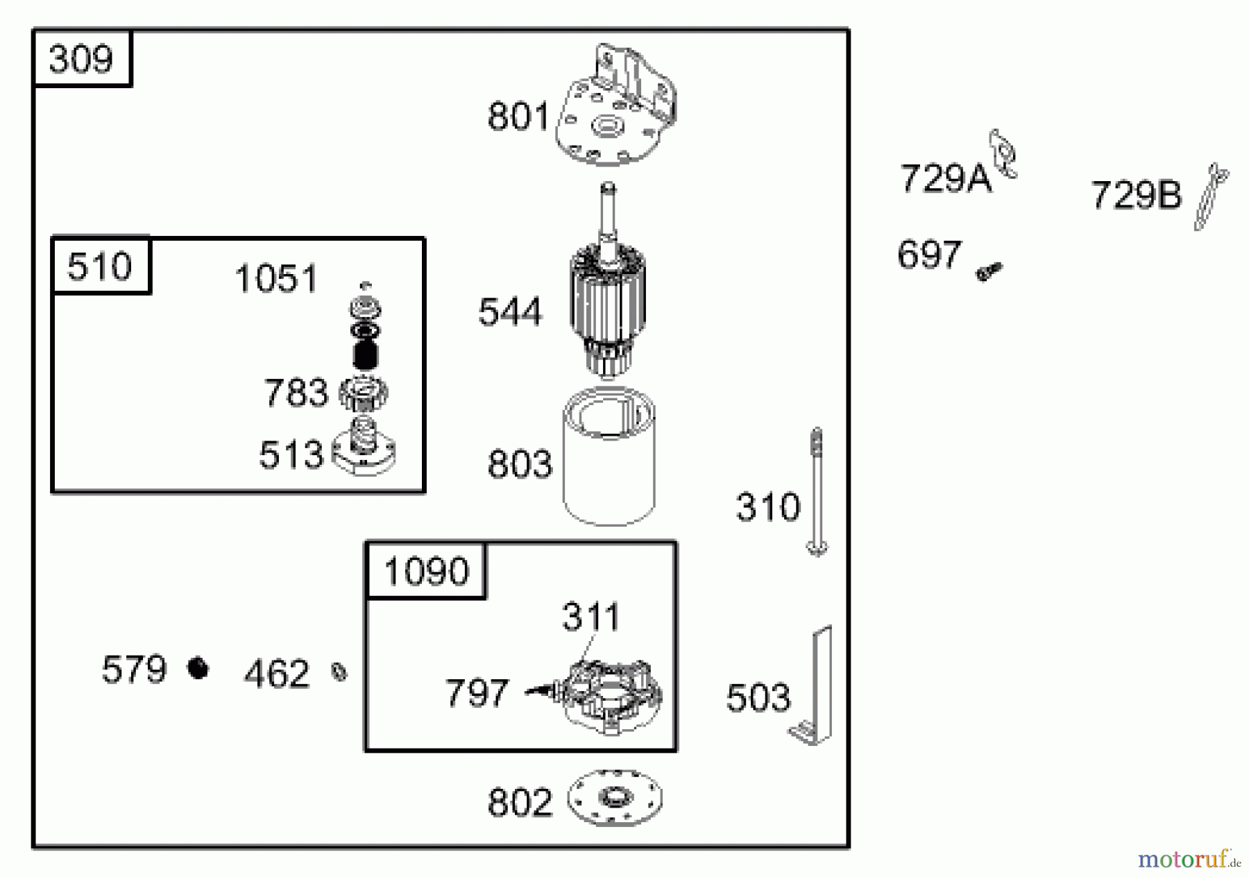  Toro Neu Mowers, Zero-Turn 74325 (16-42Z) - Toro 16-42Z TimeCutter Z Riding Mower, 2003 (230000001-230999999) STARTER ASSEMBLY ENGINE BRIGGS AND STRATTON MODEL 286H77-0165-E1