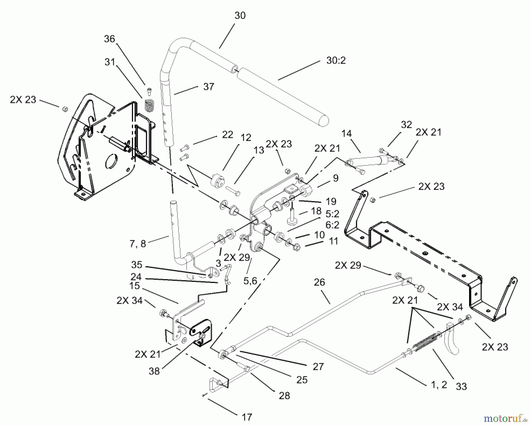  Toro Neu Mowers, Zero-Turn 74350 (17-42Z) - Toro 17-42Z TimeCutter Z Riding Mower, 2003 (230000001-230999999) CONTROL ASSEMBLY