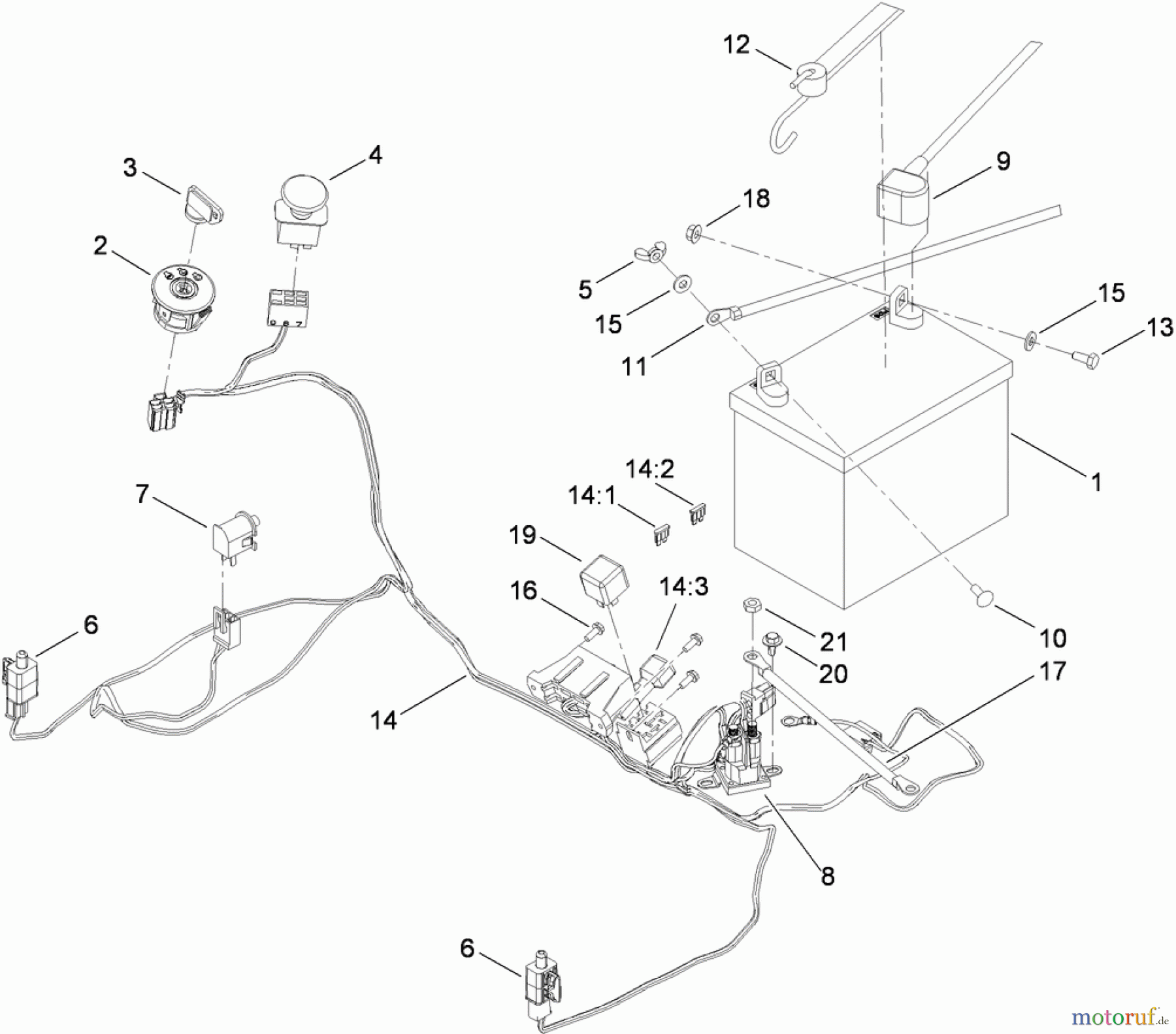  Toro Neu Mowers, Zero-Turn 74360 (Z4200) - Toro TimeCutter Z4200 Riding Mower, 2009 (290000001-290001198) ELECTRICAL ASSEMBLY