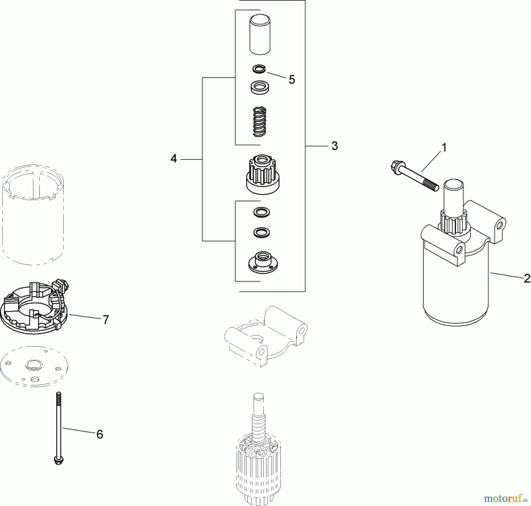 Toro Neu Mowers, Zero-Turn 74372 (Z5020) - Toro TimeCutter Z5020 Riding Mower, 2007 (270000001-270999999) STARTER ASSEMBLY KOHLER SV720-0029
