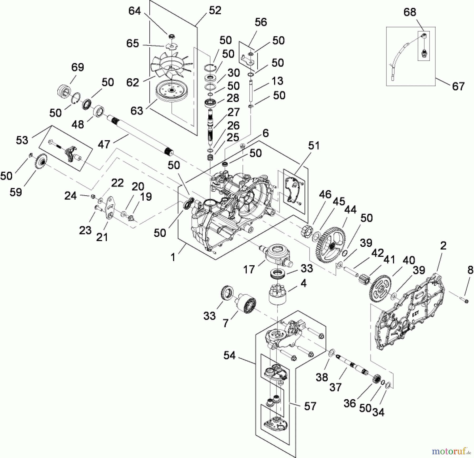  Toro Neu Mowers, Zero-Turn 74374 (Z5040) - Toro TimeCutter Z5040 Riding Mower, 2008 (280000001-280999999) RH HYDRO ASSEMBLY NO. 110-6771