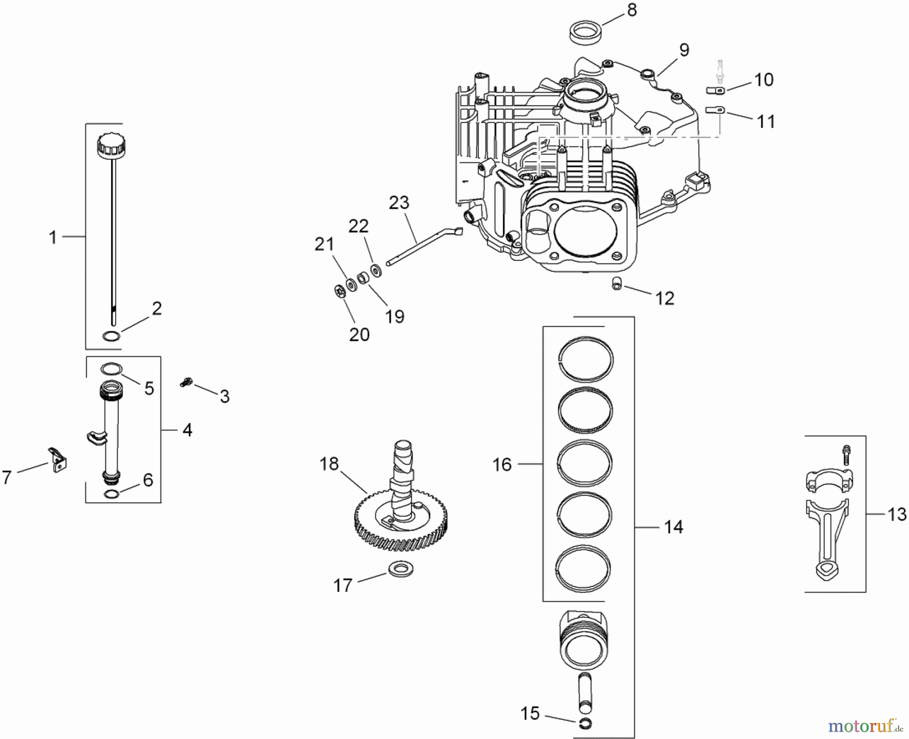  Toro Neu Mowers, Zero-Turn 74381 (Z4202) - Toro TimeCutter Z4202 Riding Mower, 2008 (280000001-280999999) CRANKCASE ASSEMBLY KOHLER SV710-0027