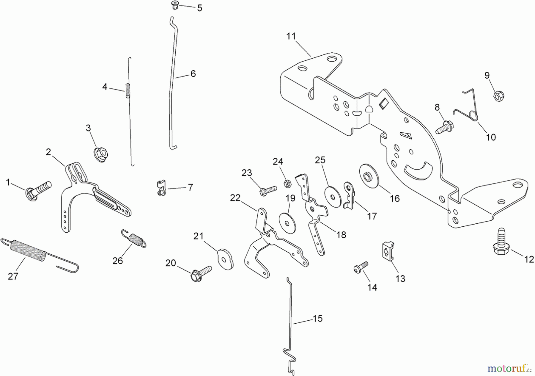  Toro Neu Mowers, Zero-Turn 74381 (Z4202) - Toro TimeCutter Z4202 Riding Mower, 2008 (280000001-280999999) ENGINE CONTROL ASSEMBLY KOHLER SV710-0027