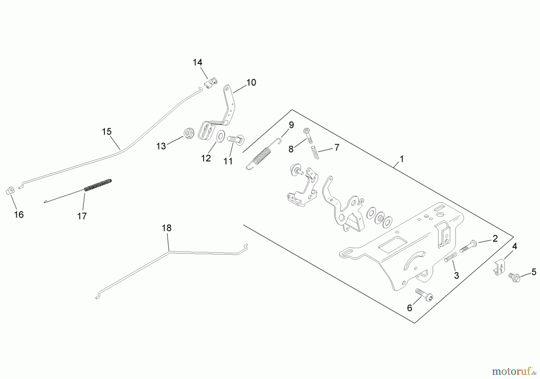 Toro Neu Mowers, Zero-Turn 74391 (Z5000) - Toro TimeCutter Z5000 Riding Mower, 2008 (280000001-280999999) ENGINE CONTROL ASSEMBLY KOHLER SV610S-0022