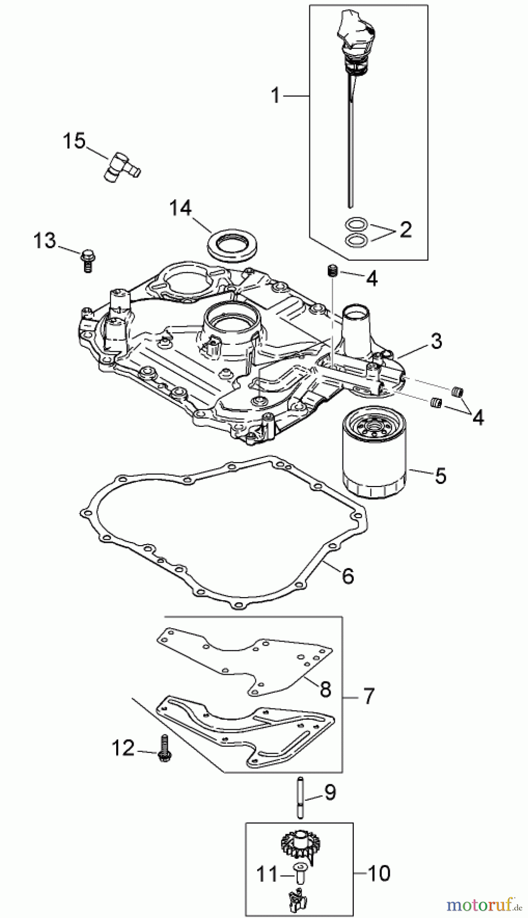  Toro Neu Mowers, Zero-Turn 74391 (Z5000) - Toro TimeCutter Z5000 Riding Mower, 2008 (280000001-280999999) OIL PAN AND LUBRICATION ASSEMBLY KOHLER SV610S-0022