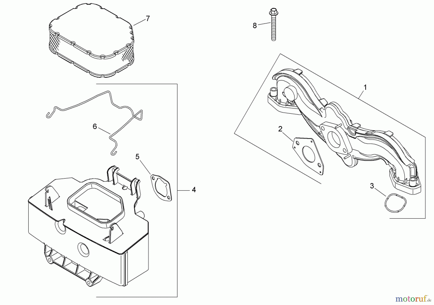  Toro Neu Mowers, Zero-Turn 74399 (Z5020) - Toro TimeCutter Z5020 Riding Mower, 2007 (270000001-270999999) AIR INTAKE AND FILTRATION ASSEMBLY KOHLER SV720-0030