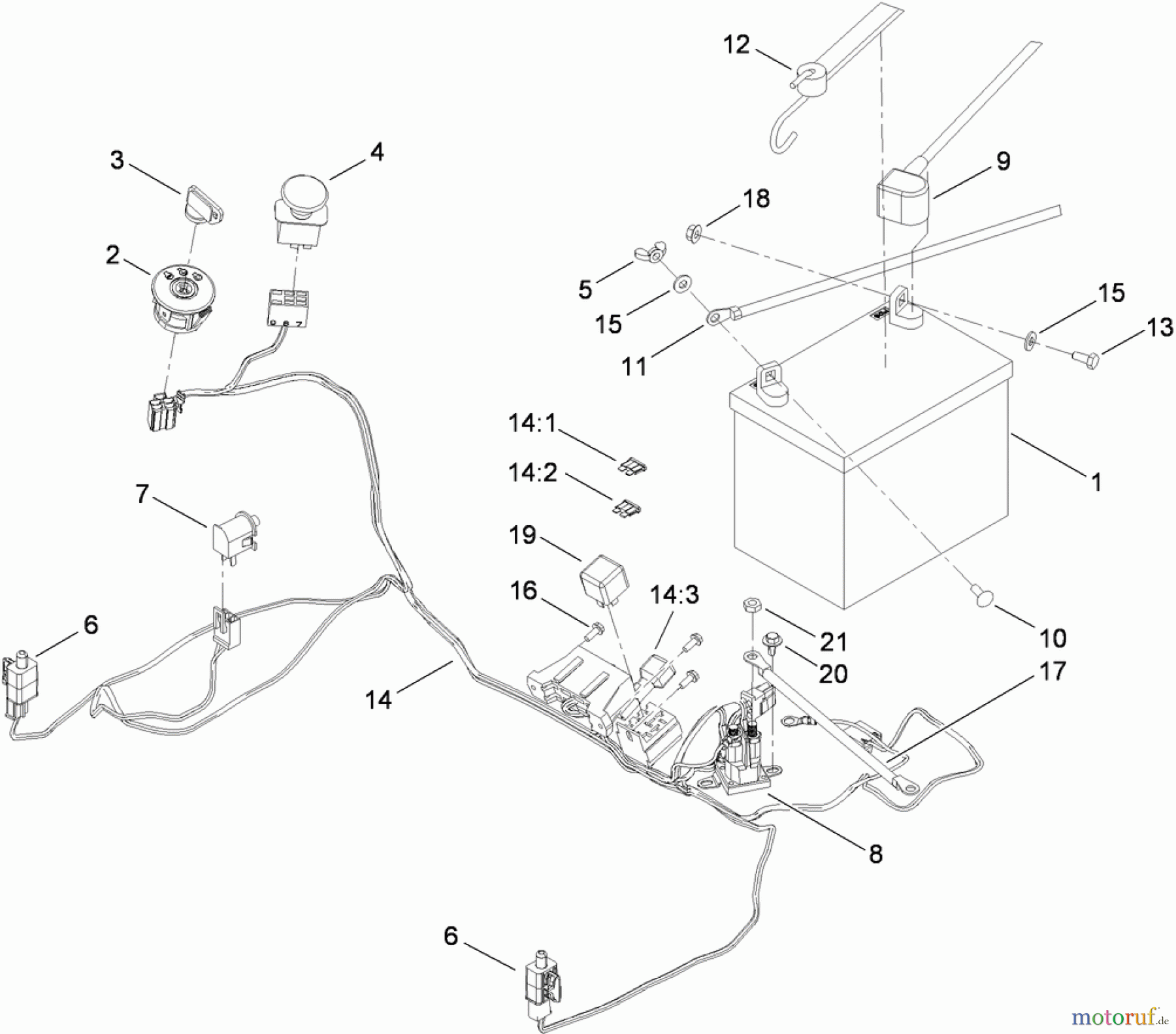 Toro Neu Mowers, Zero-Turn 74399 (Z5020) - Toro TimeCutter Z5020 Riding Mower, 2009 (290000440-290999999) ELECTRICAL ASSEMBLY