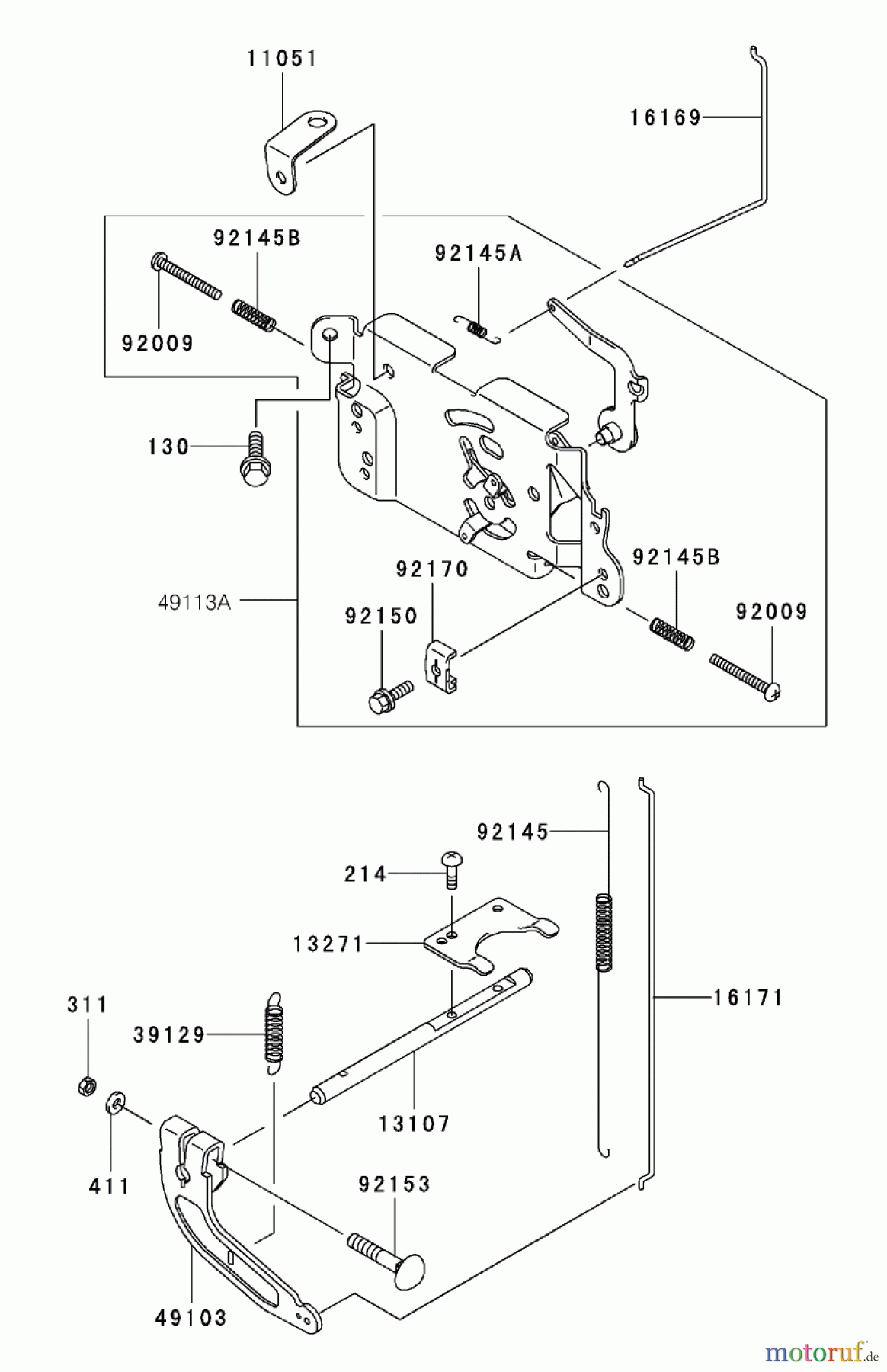 Toro Neu Mowers, Zero-Turn 74401 (17-44ZX) - Toro 17-44ZX TimeCutter ZX Riding Mower, 2004 (240000001-240999999) CONTROL EQUIPMENT ASSEMBLY KAWASAKI FH500V-BS36