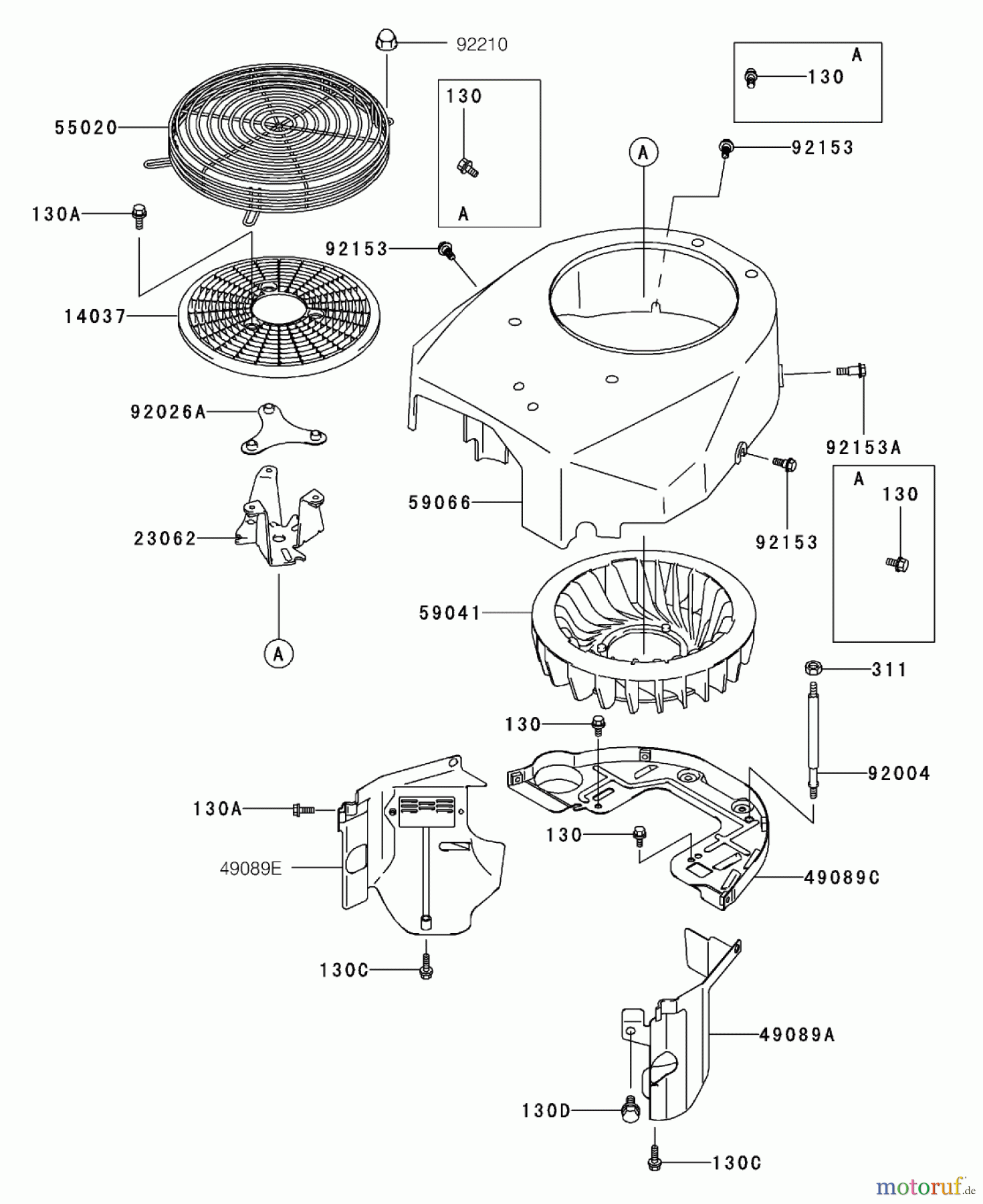 Toro Neu Mowers, Zero-Turn 74401 (17-44ZX) - Toro 17-44ZX TimeCutter ZX Riding Mower, 2004 (240000001-240999999) COOLING EQUIPMENT ASSEMBLY KAWASAKI FH500V-BS36