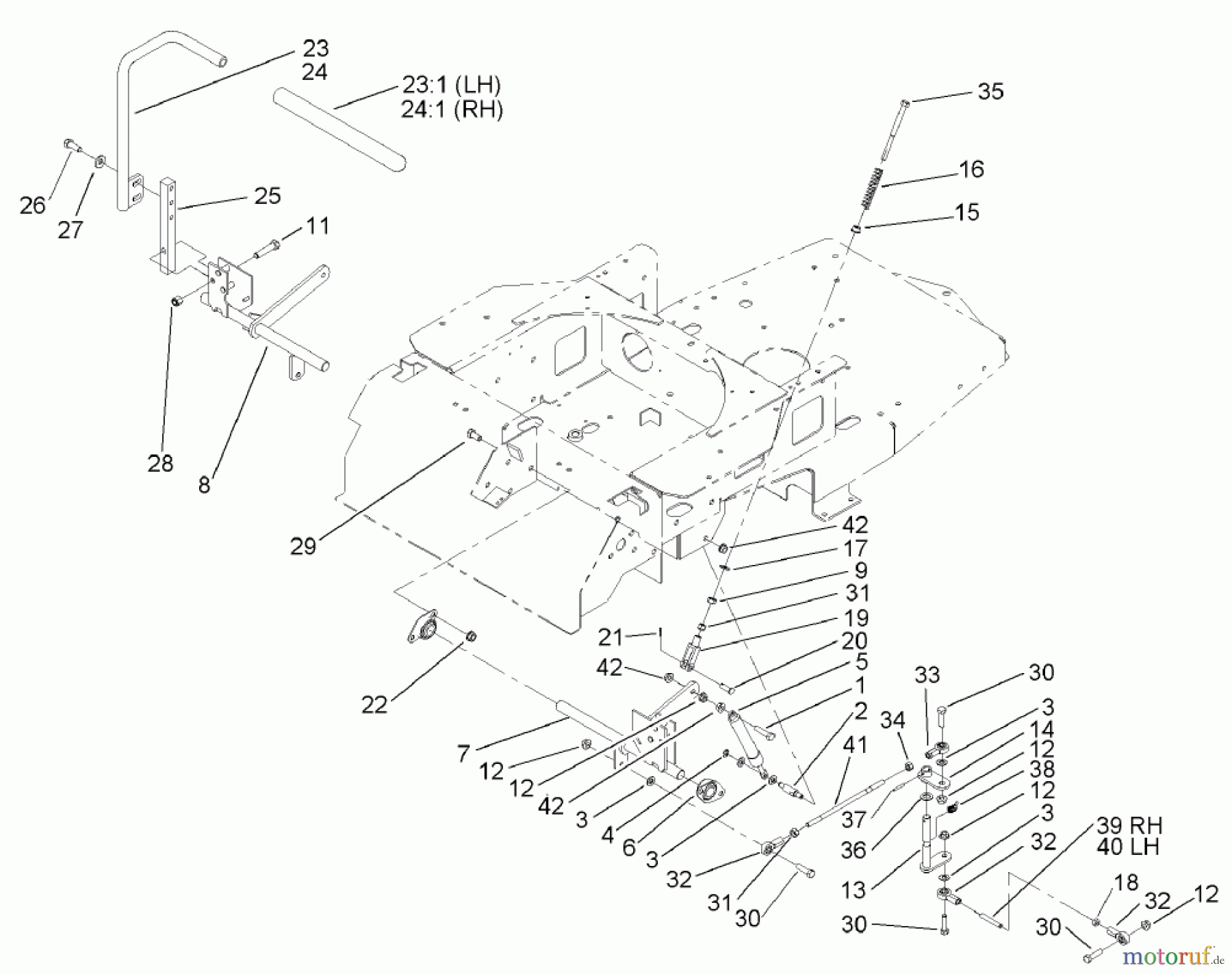 Toro Neu Mowers, Zero-Turn 74401 (17-44ZX) - Toro 17-44ZX TimeCutter ZX Riding Mower, 2004 (240000001-240999999) MOTION CONTROL ASSEMBLY