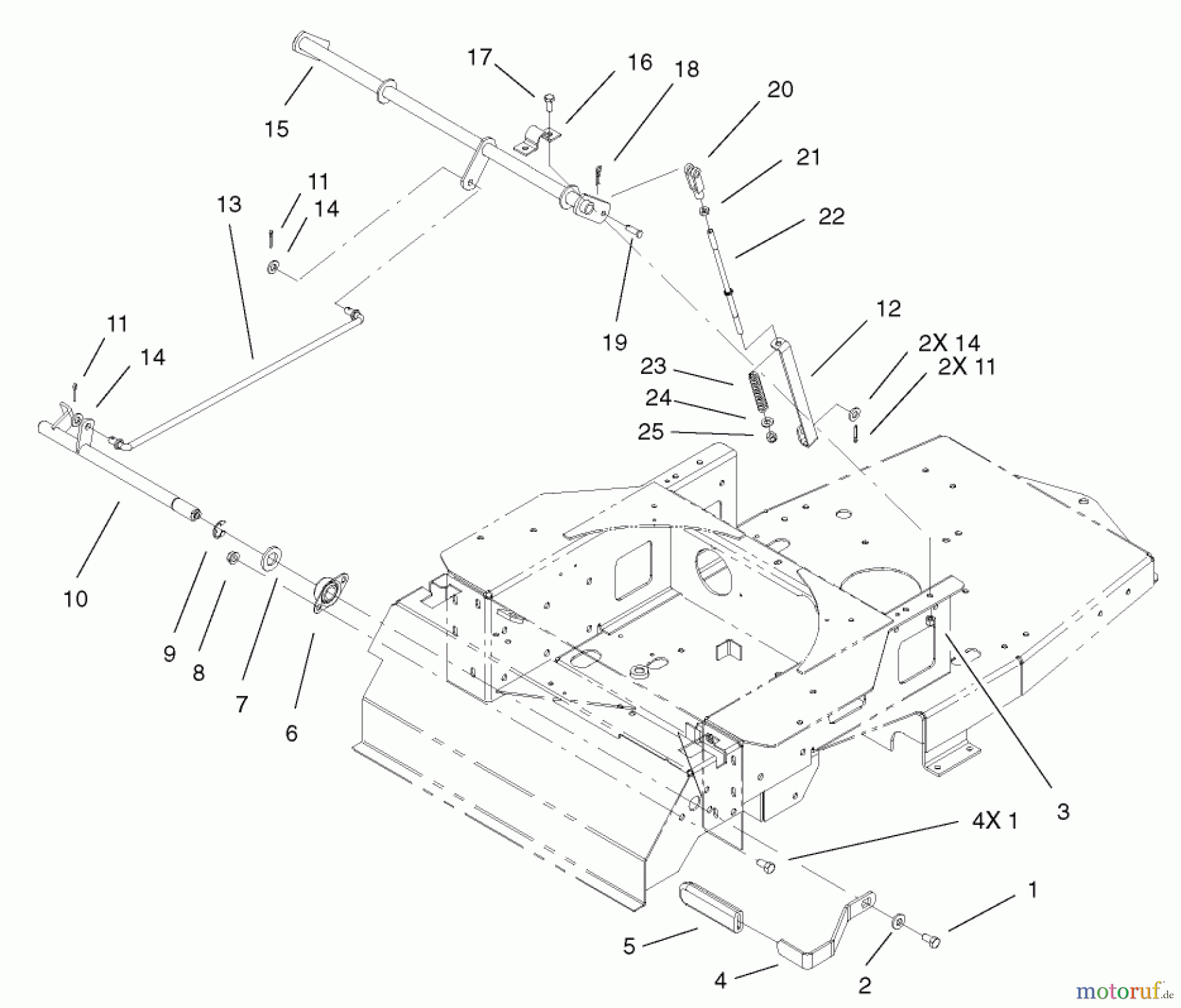  Toro Neu Mowers, Zero-Turn 74401 (Z17-44) - Toro Z17-44 TimeCutter Z Riding Mower, 2002 (220000001-220999999) PARKING BRAKE ASSEMBLY