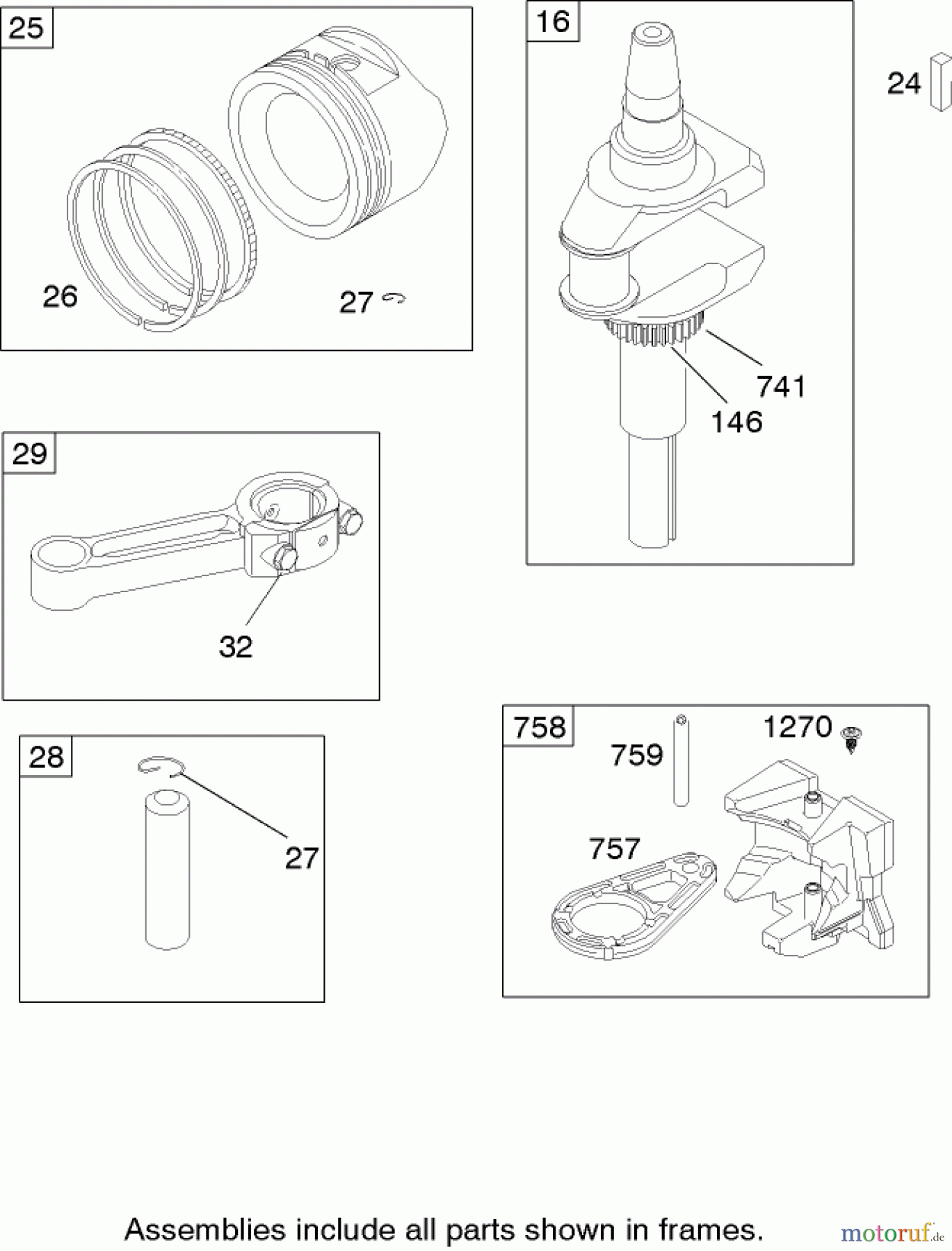 Toro Neu Mowers, Zero-Turn 74402 (14-38Z) - Toro 14-38Z TimeCutter Z Riding Mower, 2004 (240000001-240999999) CRANKSHAFT ASSEMBLY BRIGGS AND STRATTON 280H07-0166-E1